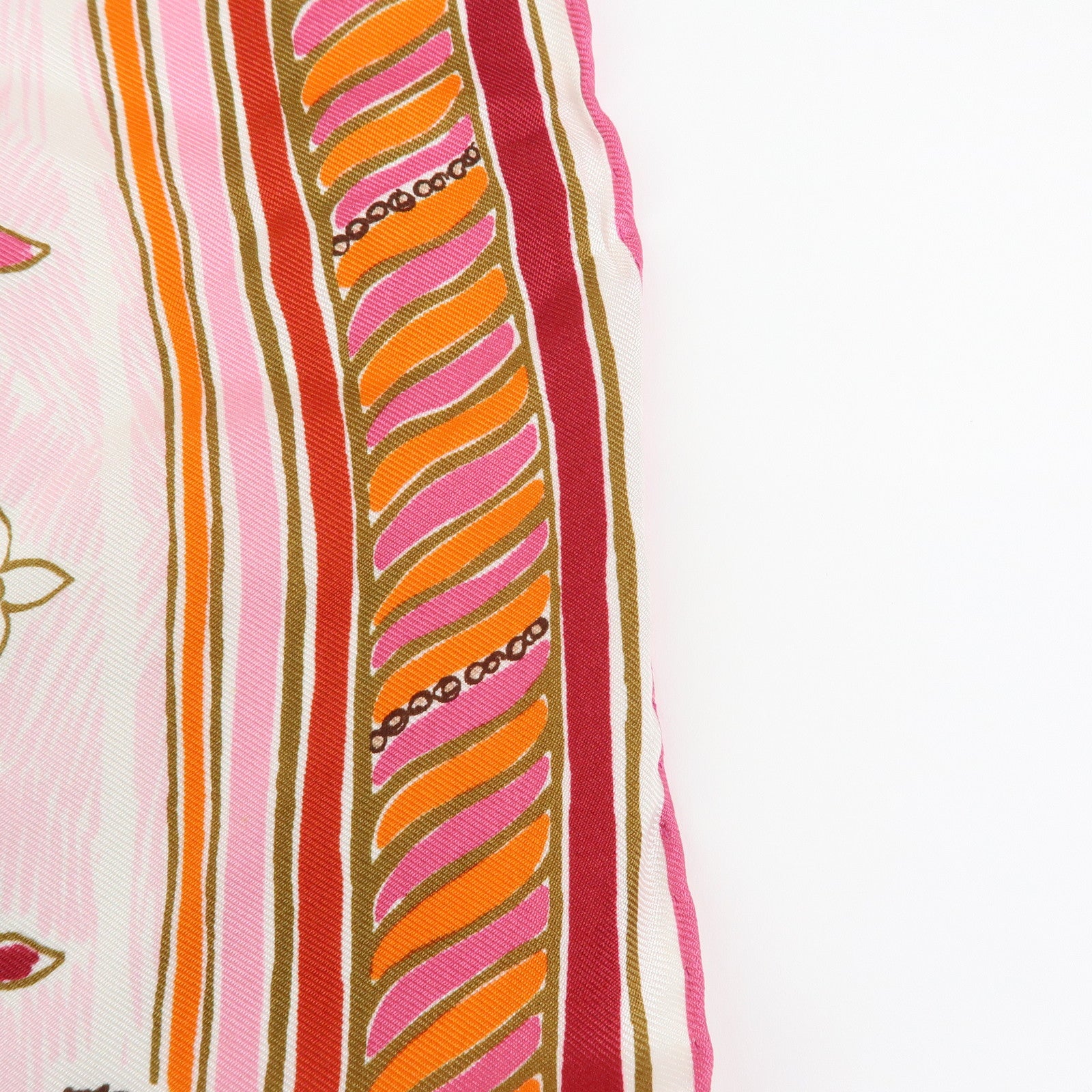 Louis Vuitton Monogram Silk 100% Scarf Rose Ballerine Mandarin