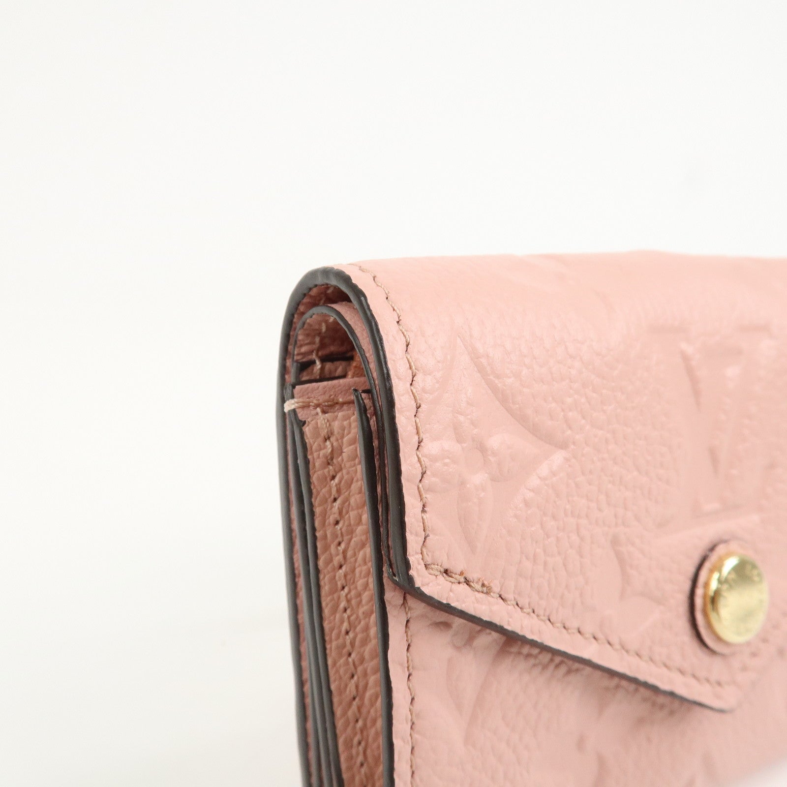 Louis Vuitton Leather Portefeuille Zoe Compact Wallet Pink M62936