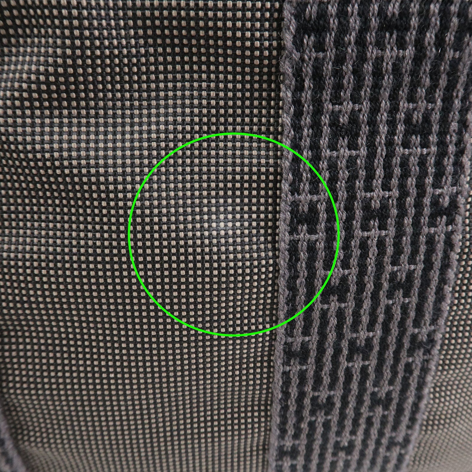 HERMES Herline PM Nylon Canvas Tote Bag Hand Bag Black