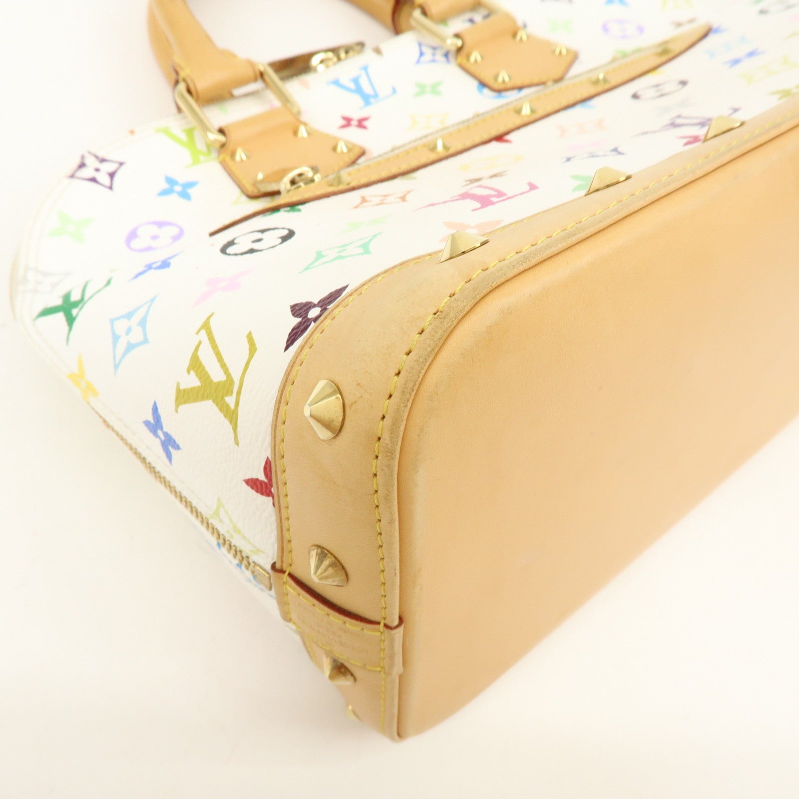 Louis Vuitton Monogram Multicolor Alma PM Hand Bag Blanc M92647