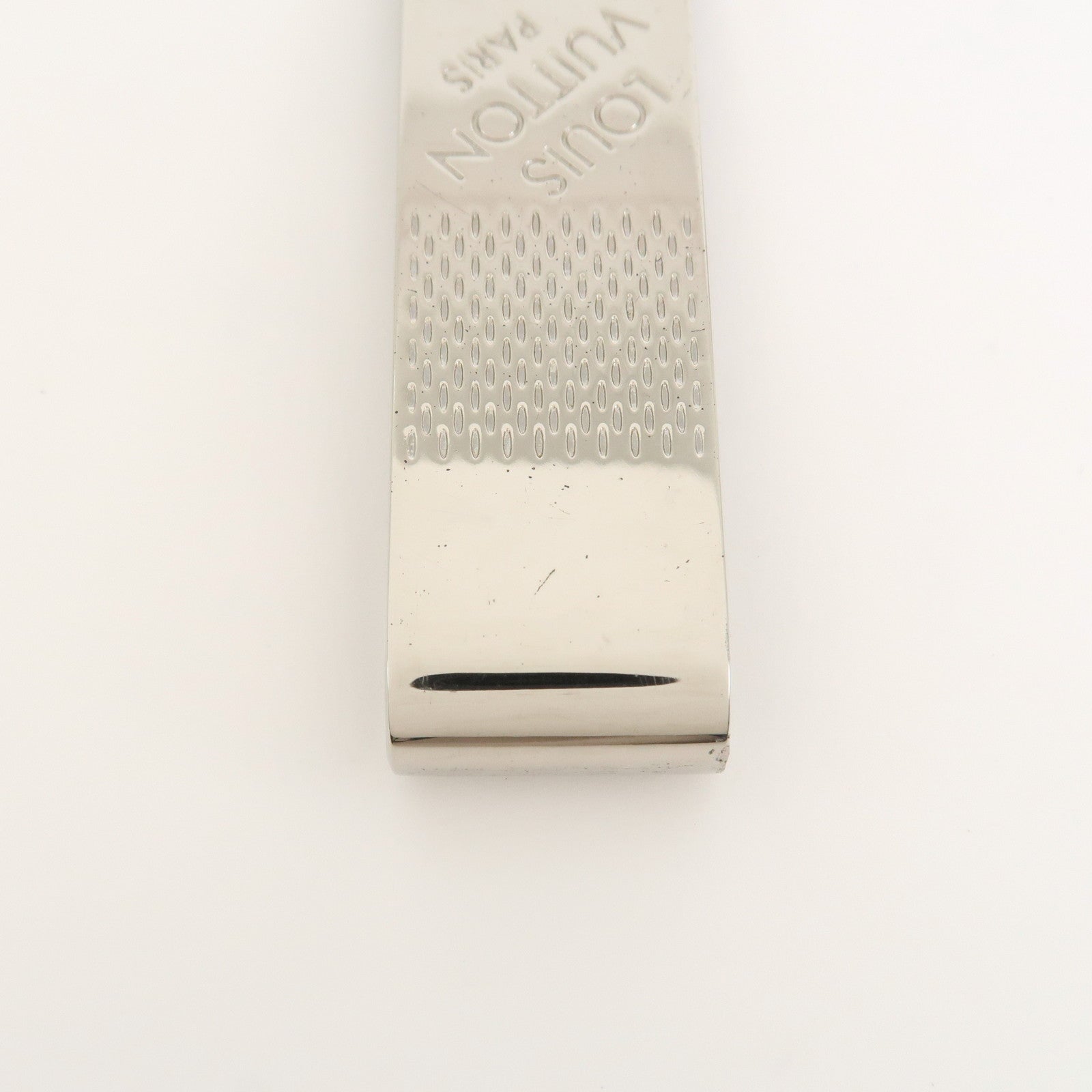 Louis Vuitton Damier Metal Bill Clip Money Clip Silver M67919