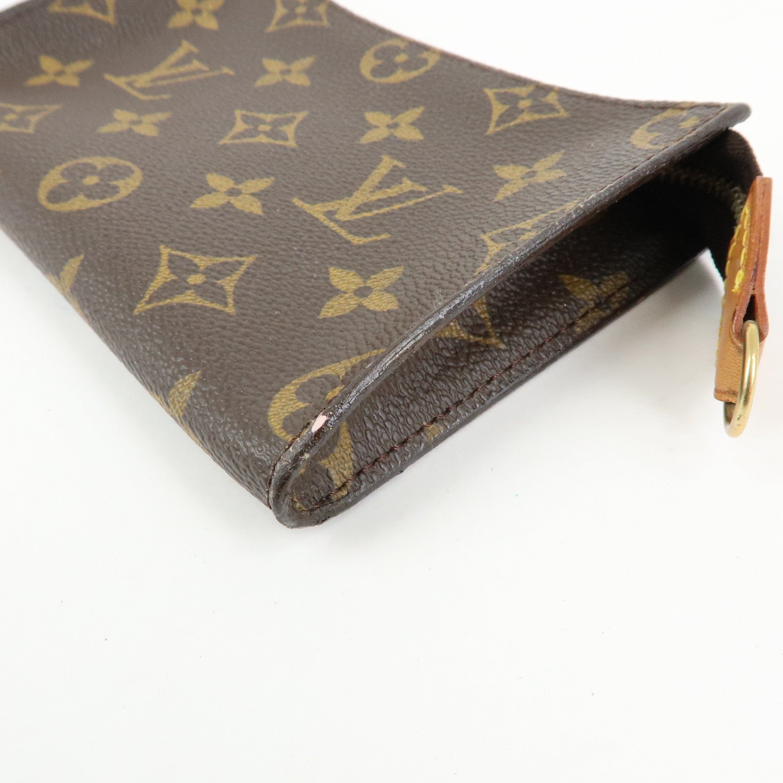 Louis Vuitton Set of 2 Monogram Canvas Bucket PM Pouch Brown