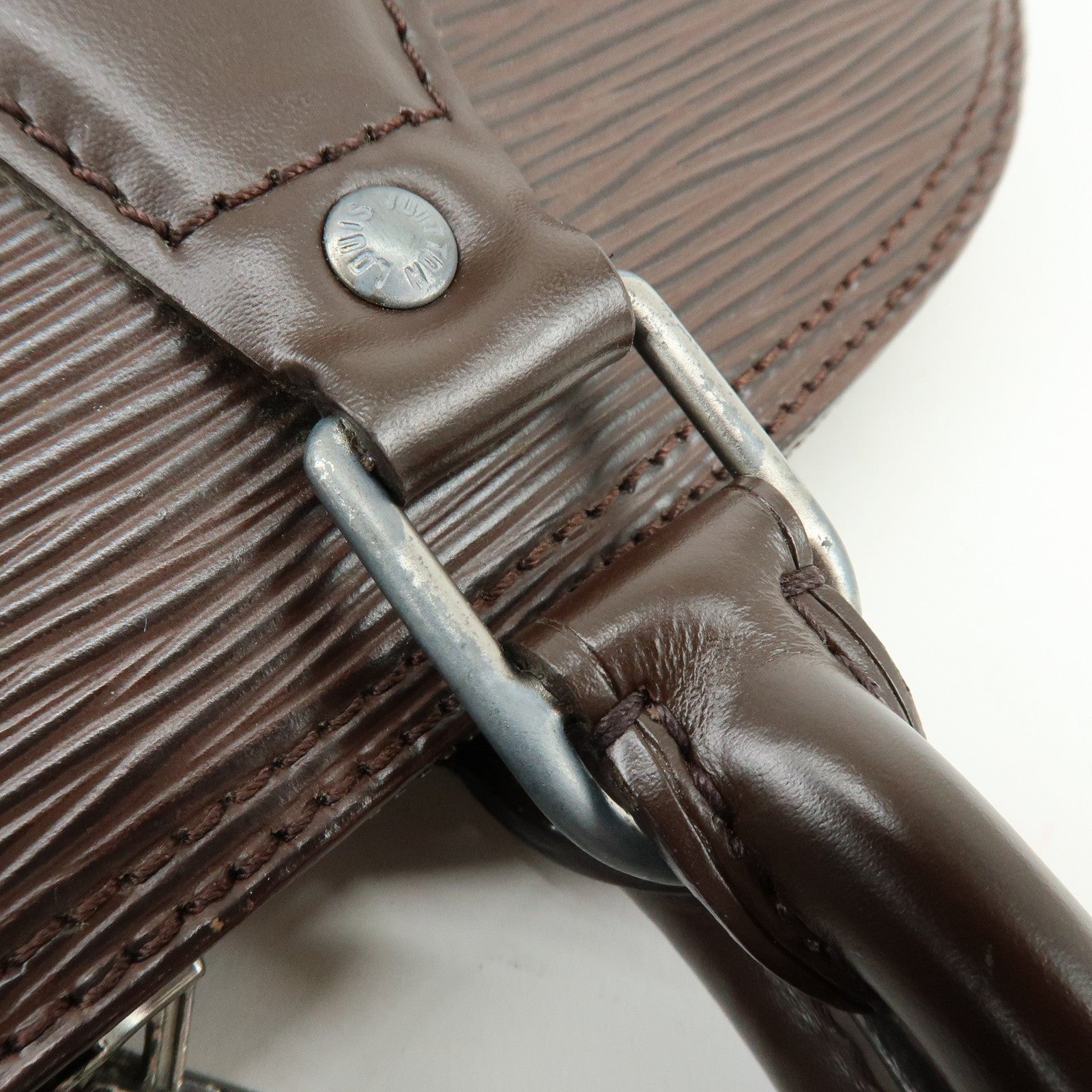 Louis Vuitton Epi Leather Alma Hand Bag Mocha Brown M5214D