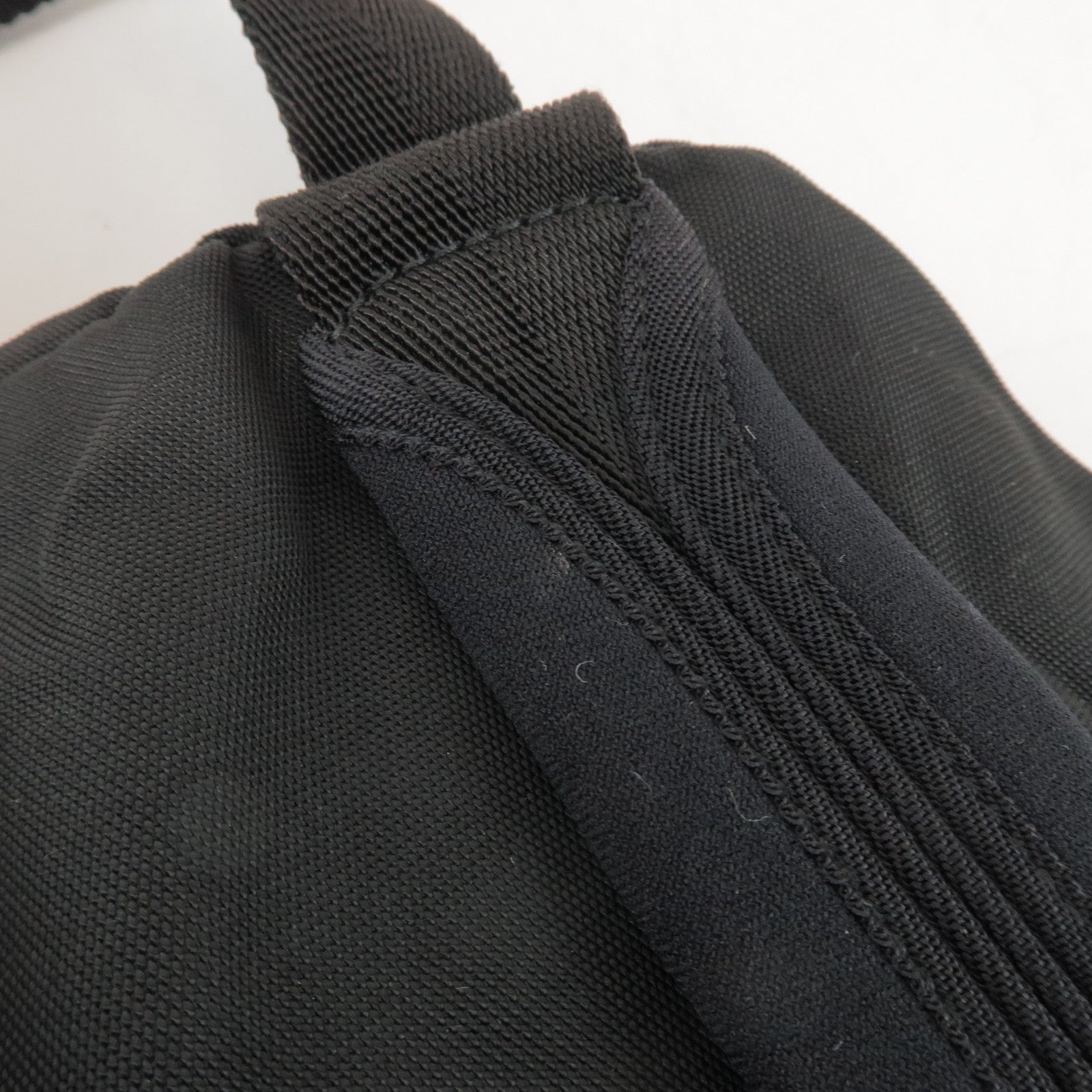 GUCCI Sherry Nylon Web Zipper Line Backpack Rucksack Black 122349