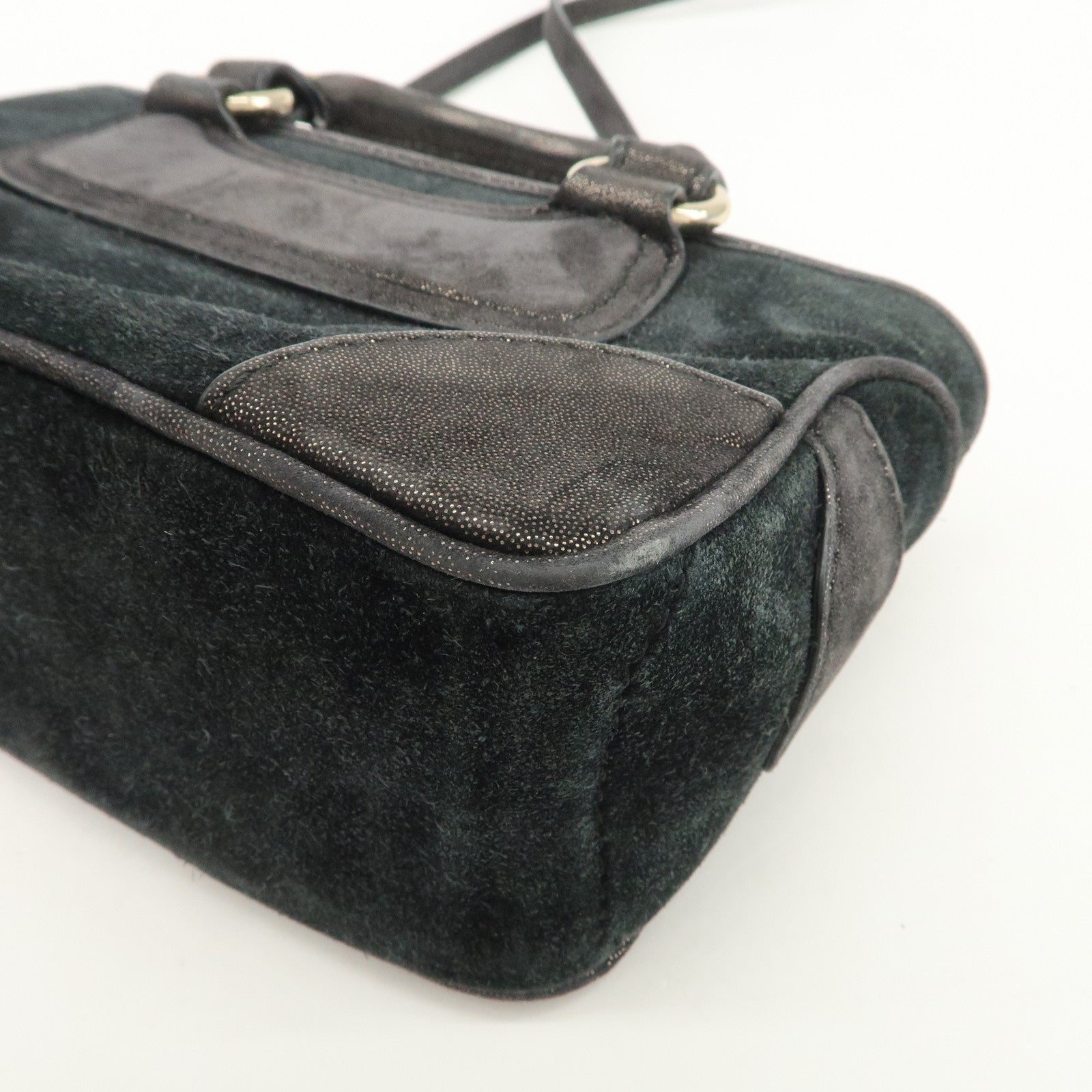 CELINE Leather Mini Boogie Bag 2Way Bag Shoulder Bag Black