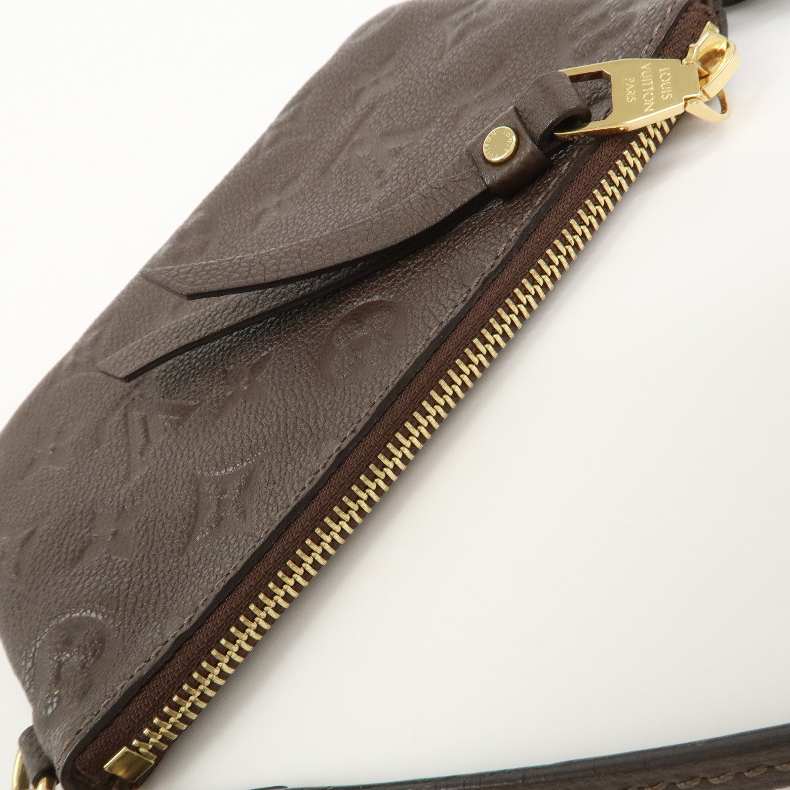 Louis Vuitton Monogram Empreinte Leather Pouch For Citadines Taupe