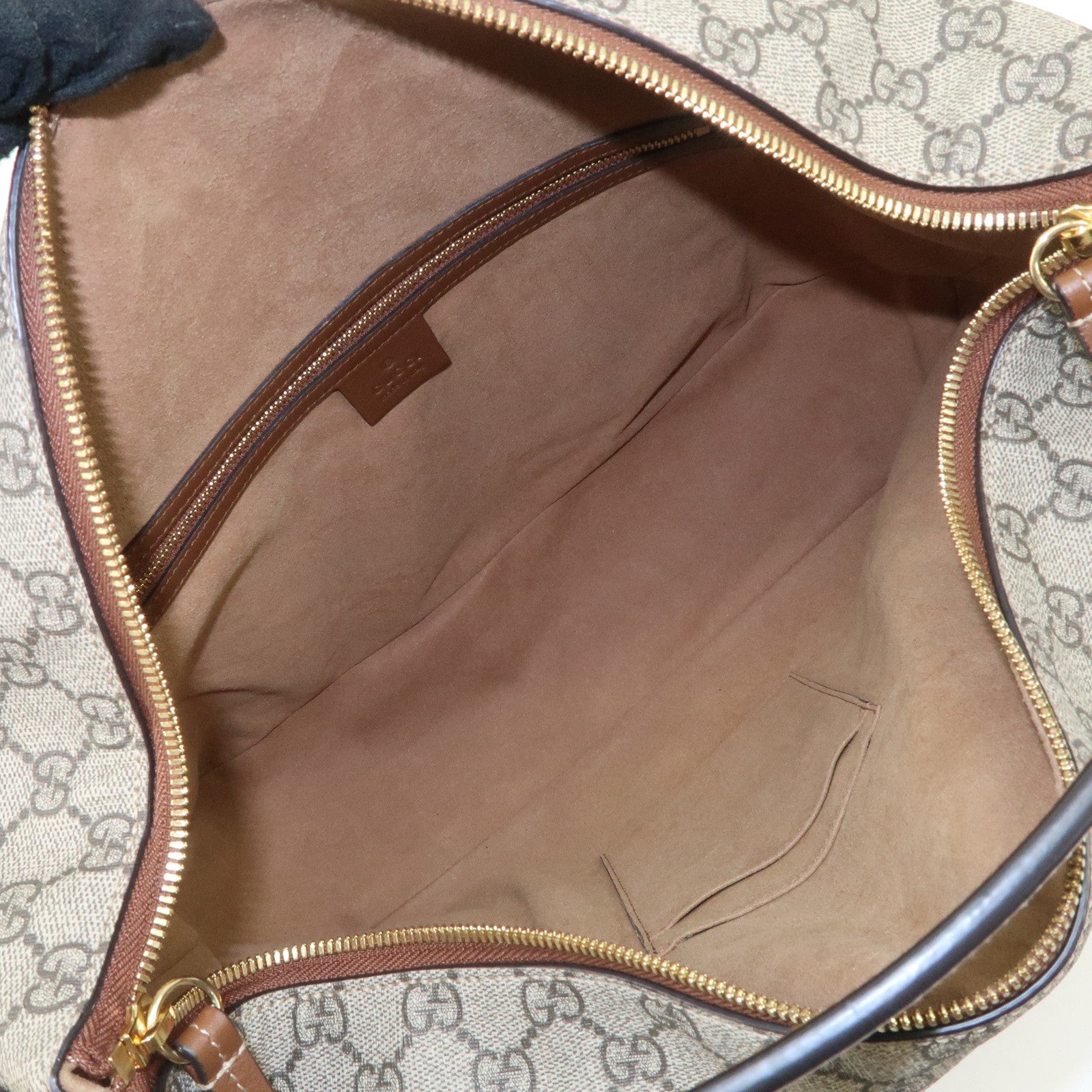 GUCCI GG Supreme Leather 2WAY Bag Shoulder Bag Beige Brown 477324 Used