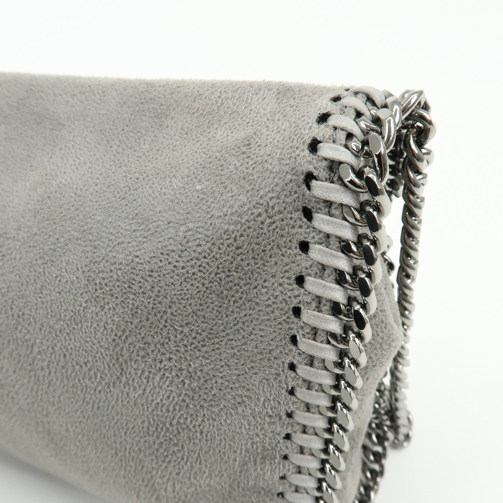 STELLA MCCARTNEY Falabella Faux Leather Shoulder Bag Gray 364519