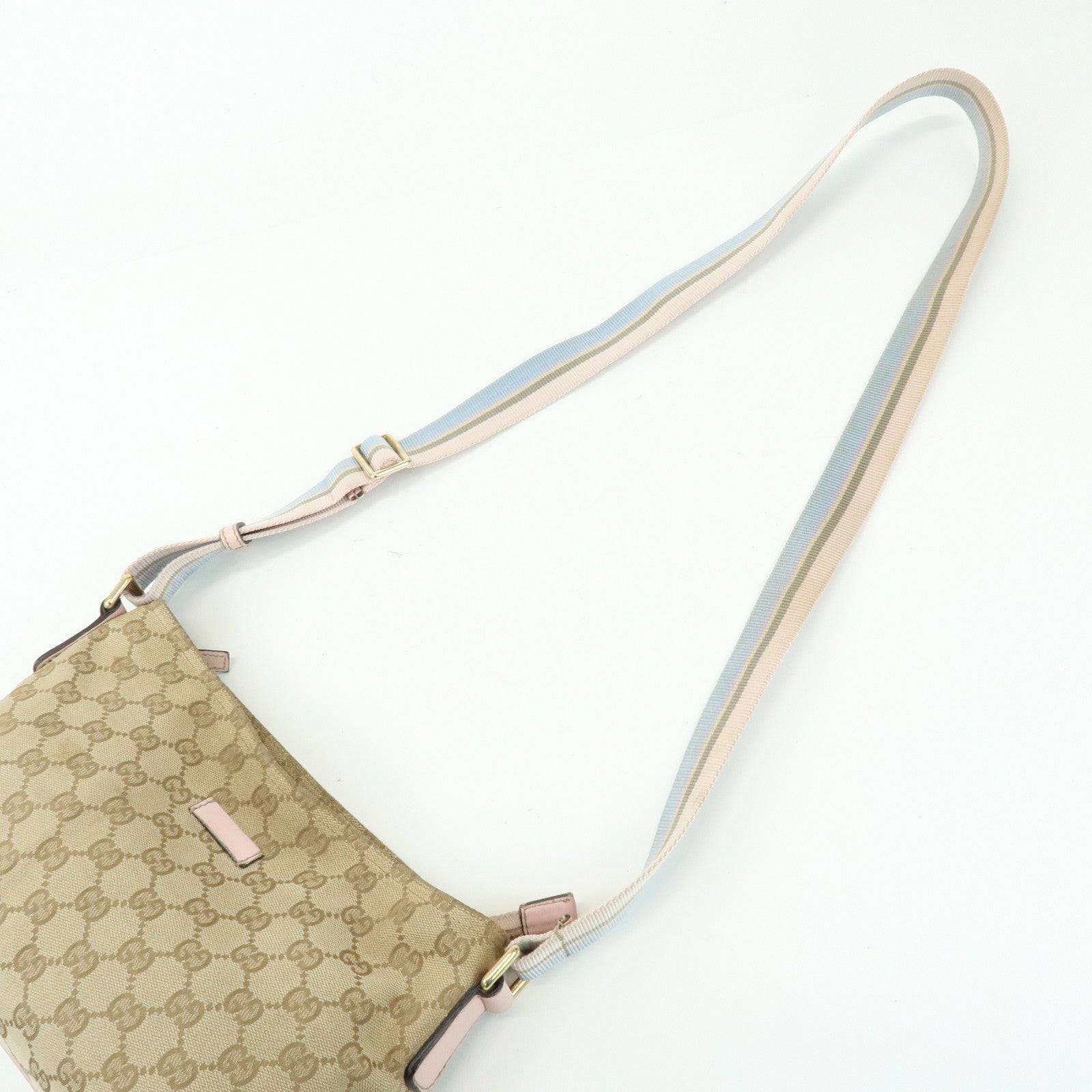 GUCCI Sherry GG Canvas Leather Shoulder Bag Crossbody Bag 189749