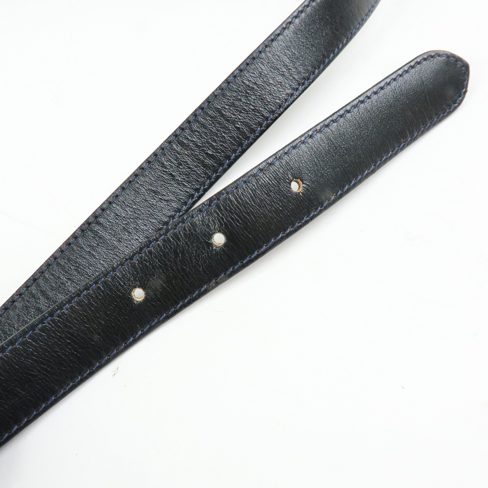 CELINE Macadam Suede Leather Shoulder Hand Bag Bag Navy