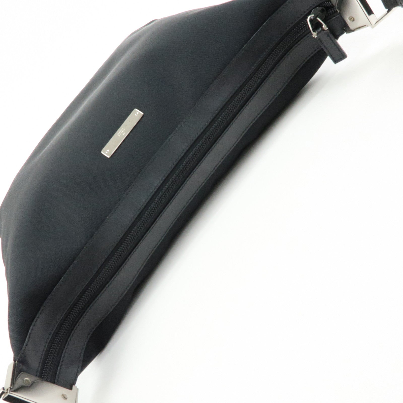 GUCCI Nylon Leather Shoulder Bag Crossbody Bag Black 34037