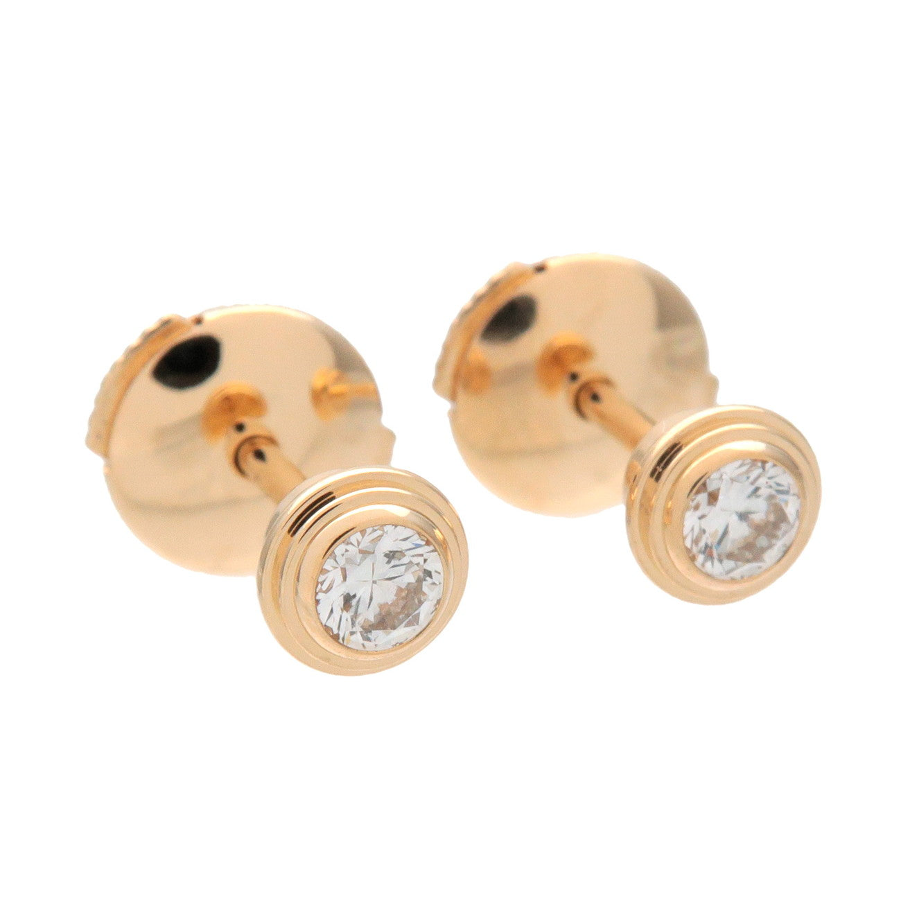Cartier D'amour MM Diamond Earrings 0.26ct K18YG 750YG Yellow Gold