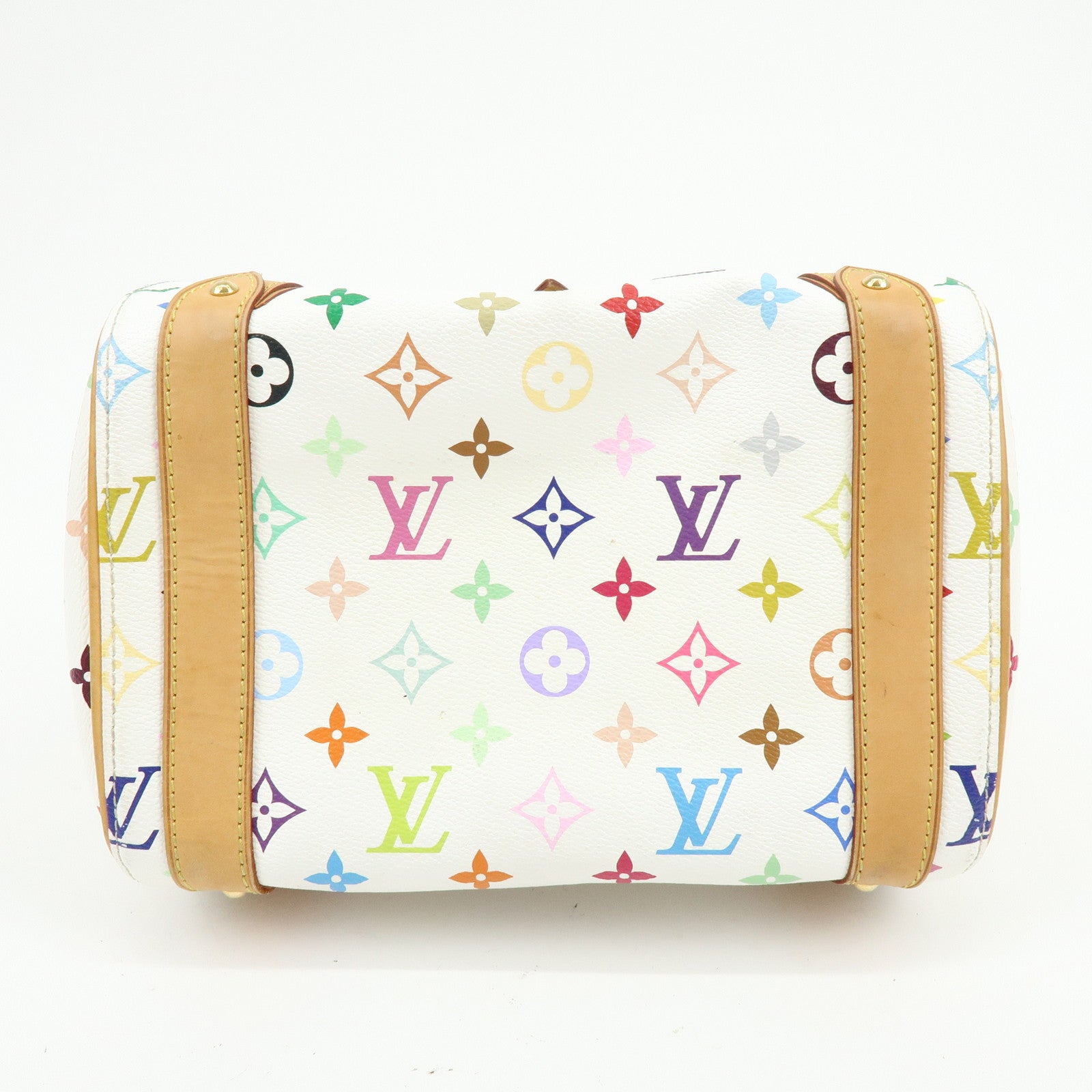 Louis Vuitton Monogram Multicolor Priscilla Hand Bag Blanc M40096 Auth Used F/S