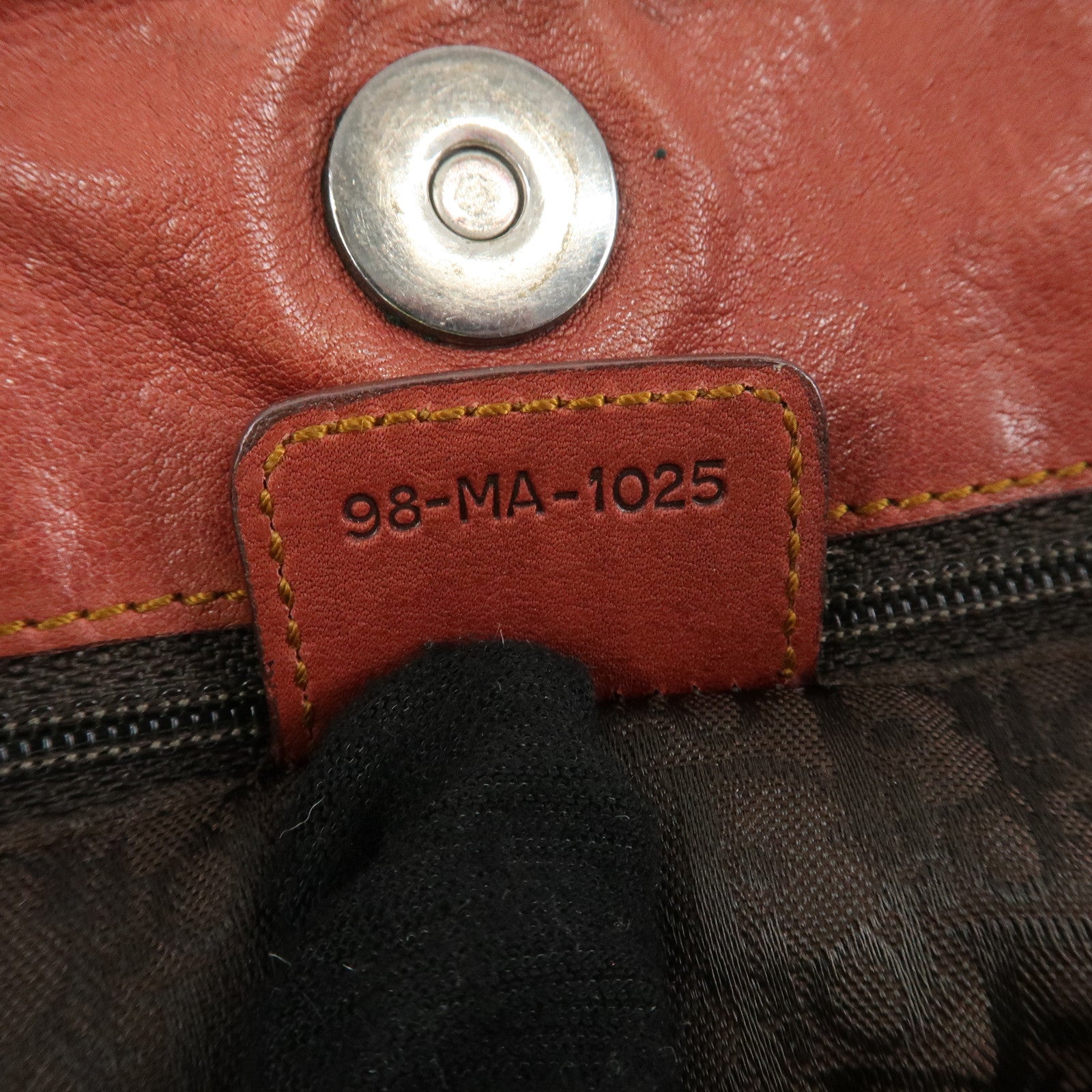 Christian Dior Gaucho Leather Saddle Bag Shoulder Bag Red Brown Used