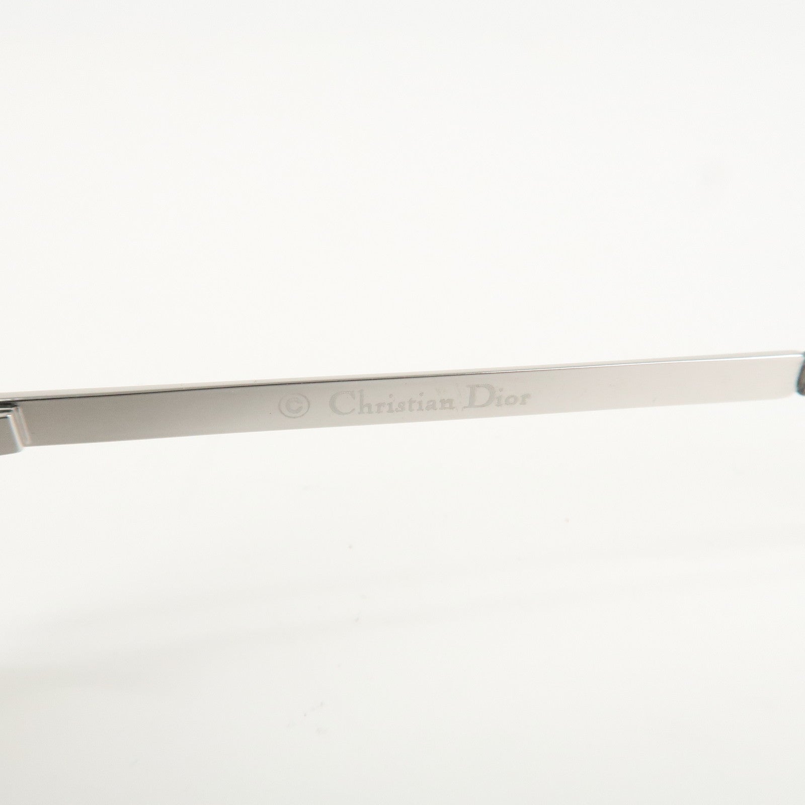 Christian Dior Clear Metal Sunglasses Gray Gradation 65□15 YB7NN Used