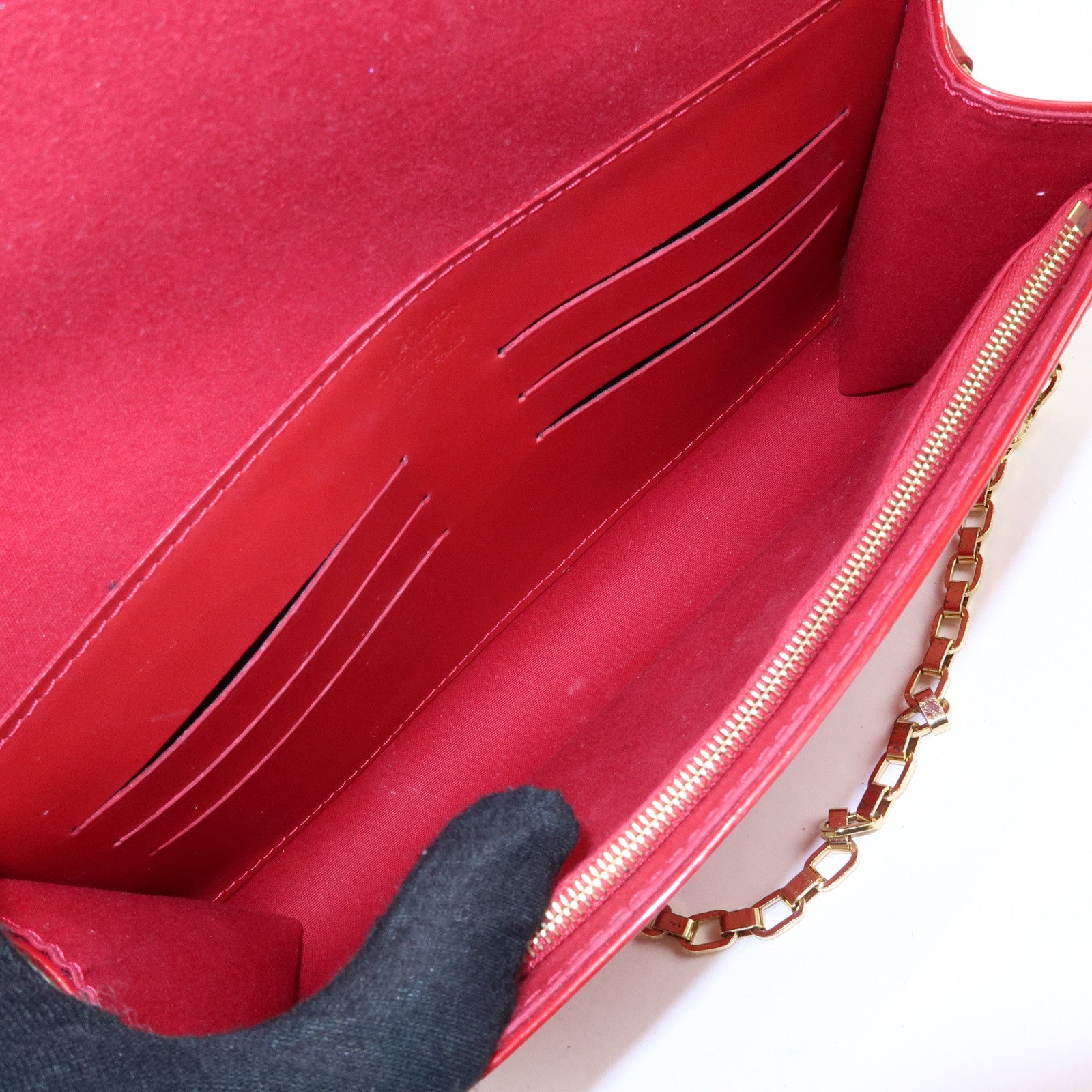 Louis Vuitton Monogram Vernis Leather Clutch Ana 3Way Bag M90095