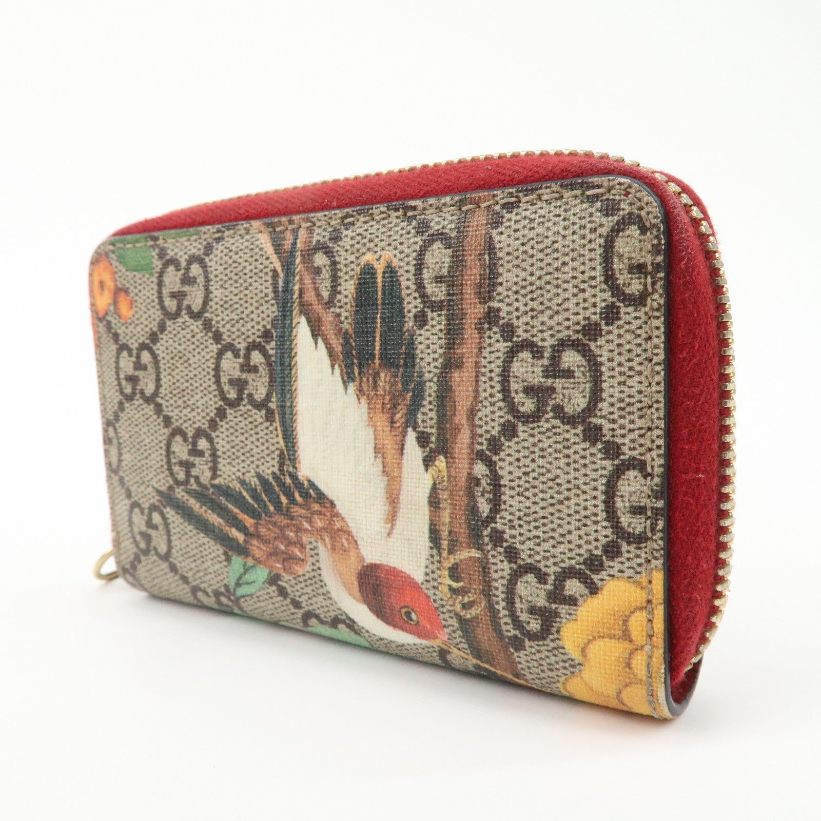 GUCCI GG Supreme Round Zippy Coin Case Beige 424897