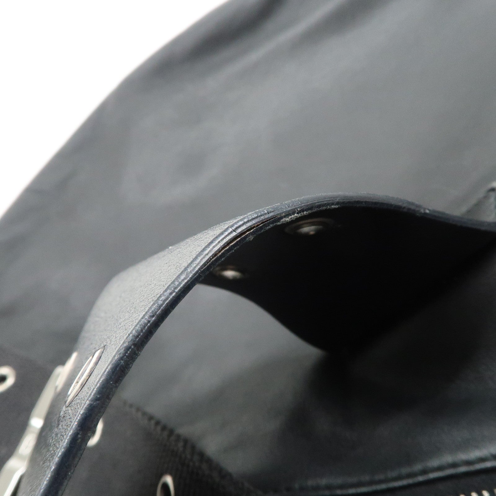 Christian Dior Street Chic Leather Shoulder Bag Black Silver HDW