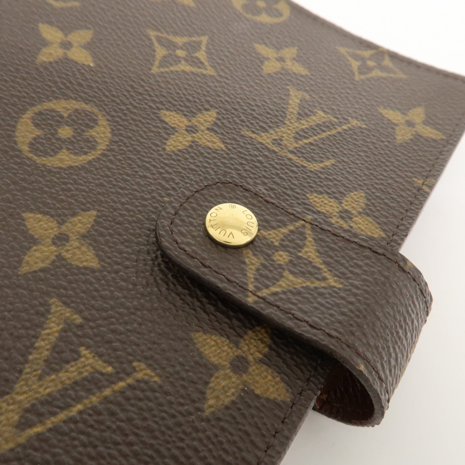 Louis Vuitton Monogram Canvas Agenda MM Planner Cover Brown R20105