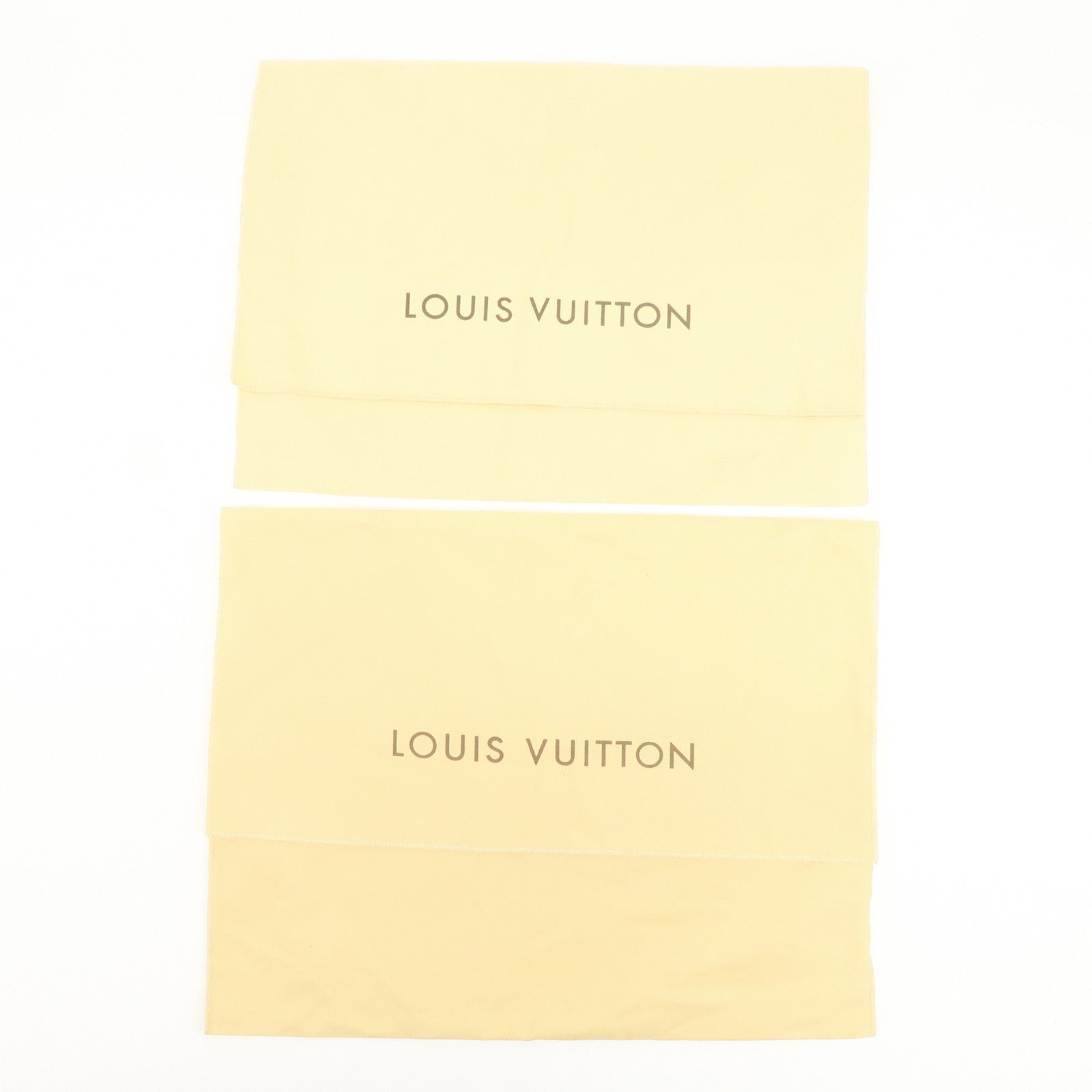 Louis Vuitton Set Of 12 Dust Bag Storage Bag Flap Style Beige