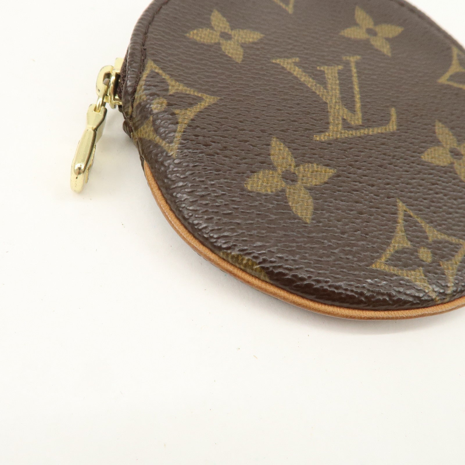 Louis Vuitton Monogram Porte Monnaie Rond Coin Case M61926 Used