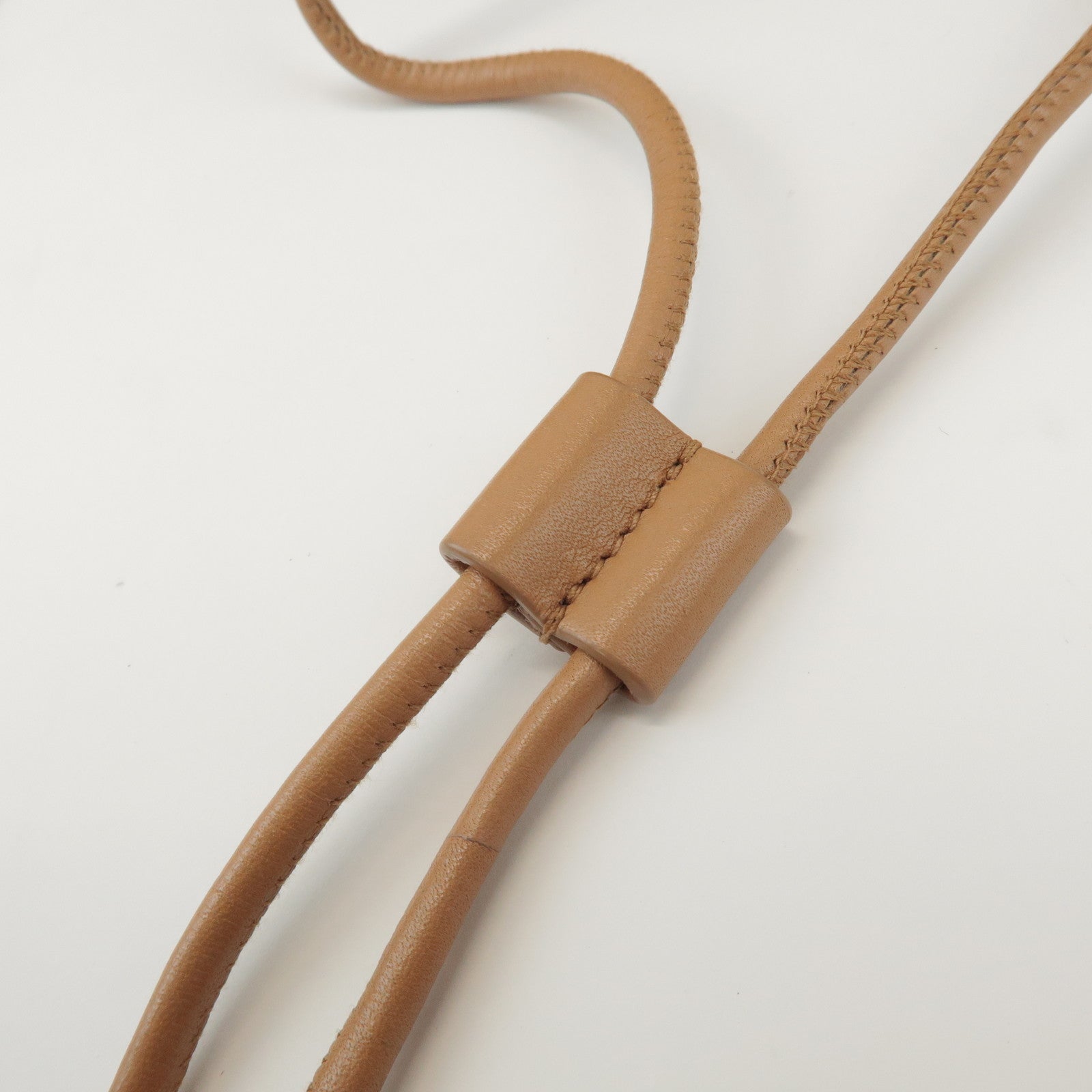 JIL SANDER Drawstring Leather Shoulder Crossbody Bag Light Brown