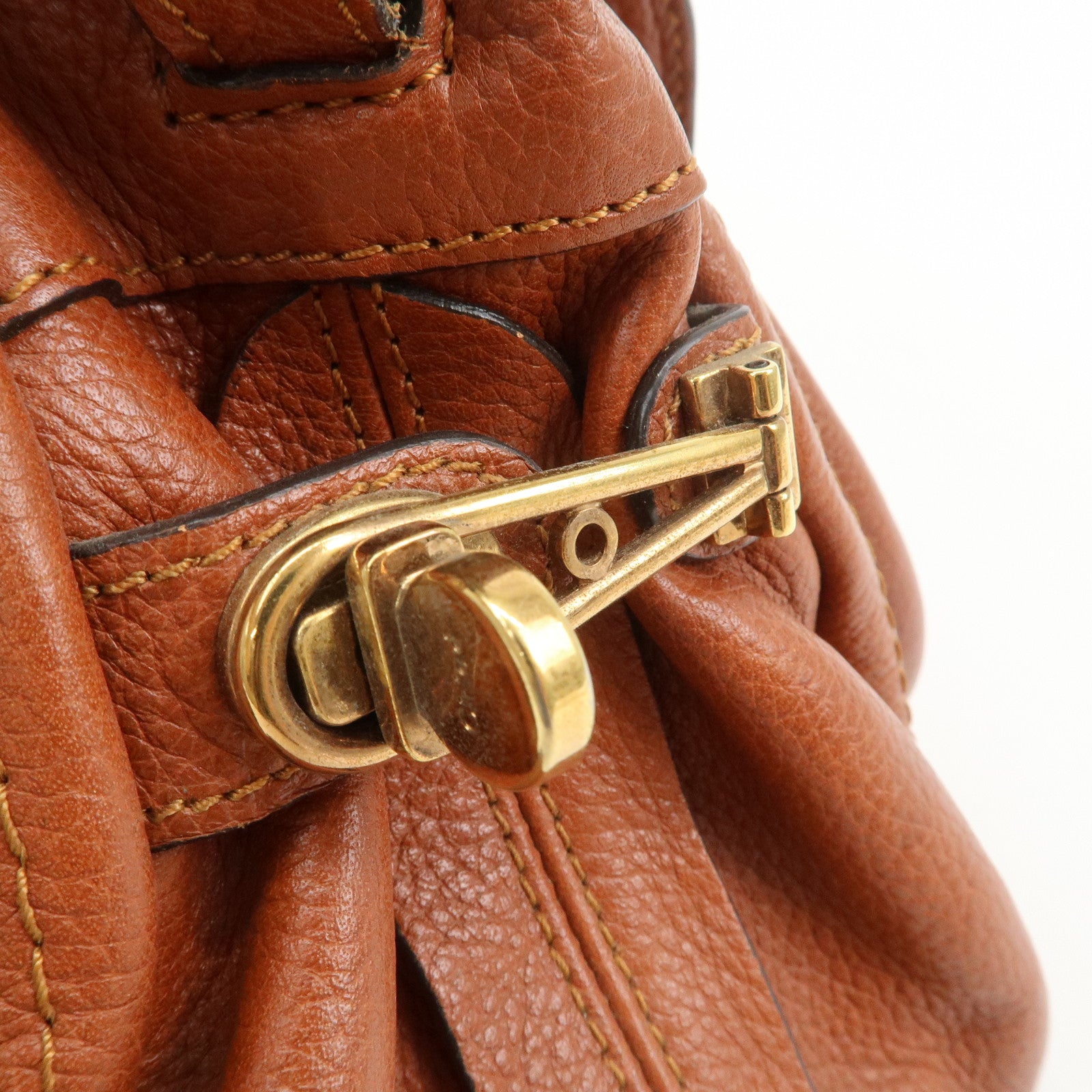 Chloe Paraty Leather 2Way Bag Shoulder Bag Hand Bag Brown