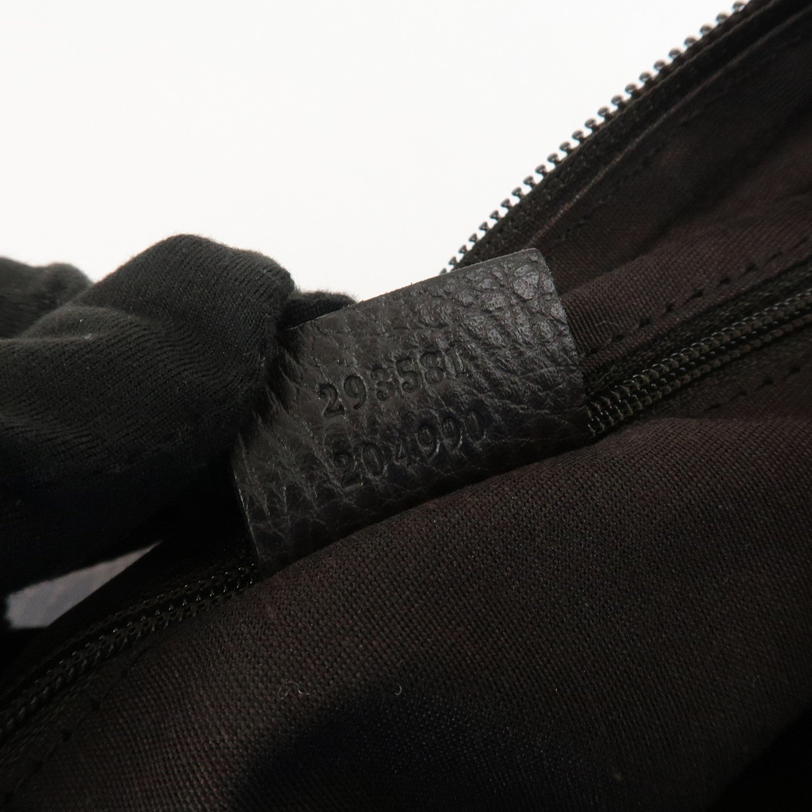 GUCCI Abbey Leather Canvas Shoulder Bag Hand Bag Dark Brown 293581 Used