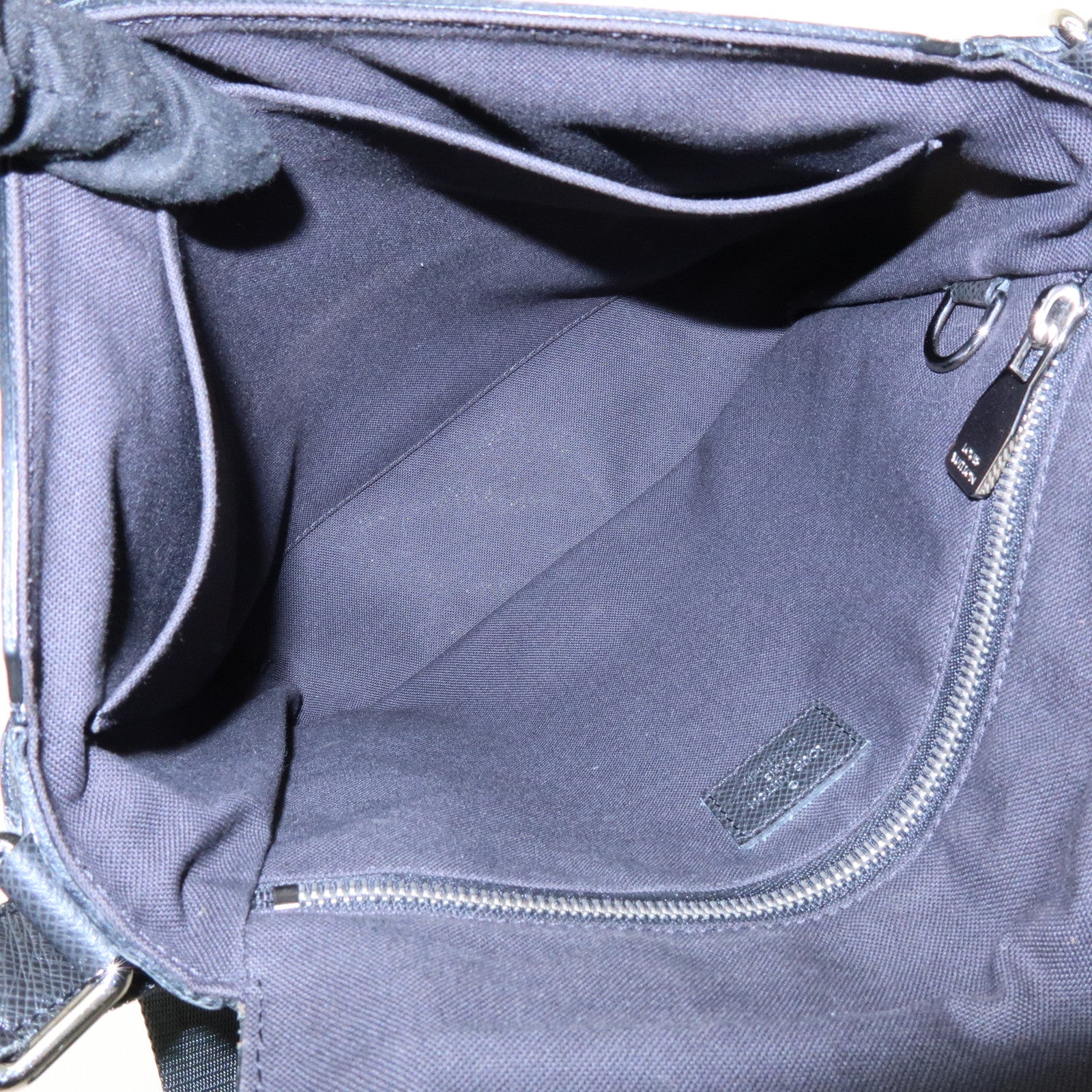 Louis Vuitton Taiga Leather Victor Shoulder Bag Ardoise M30142