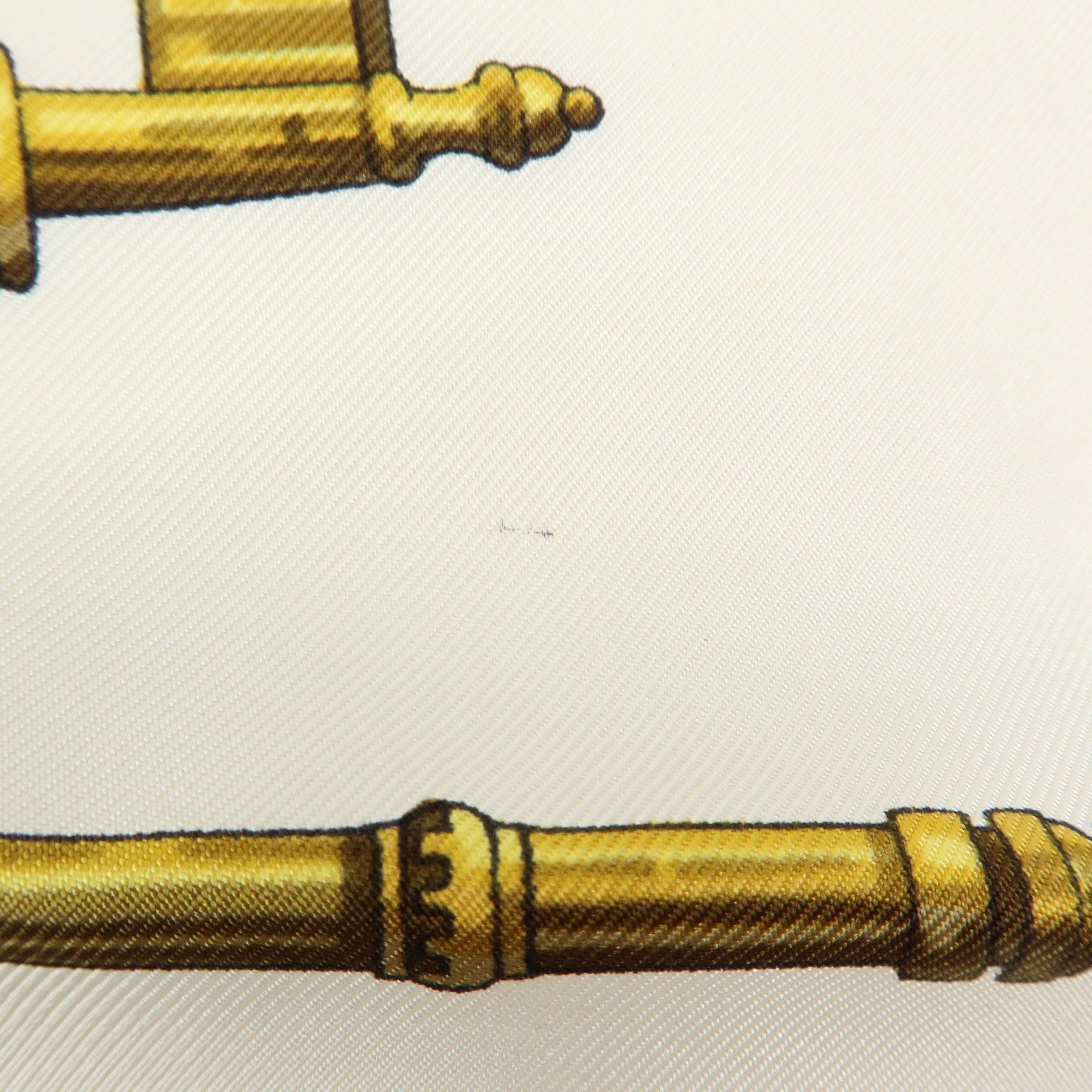 HERMES Carre 90 Silk 100% Scarf LES CLES THE KEYS RARE Black White