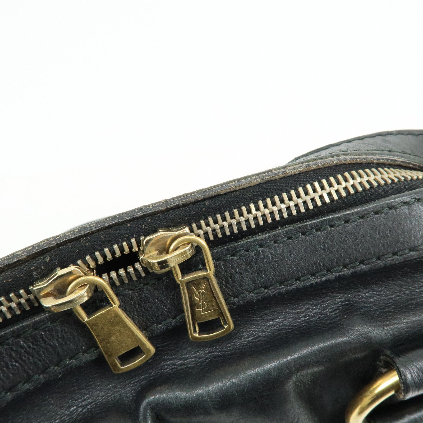 SAINT LAURENT PARIS MUSE Leather Hand Bag Shoulder Bag Black 153959