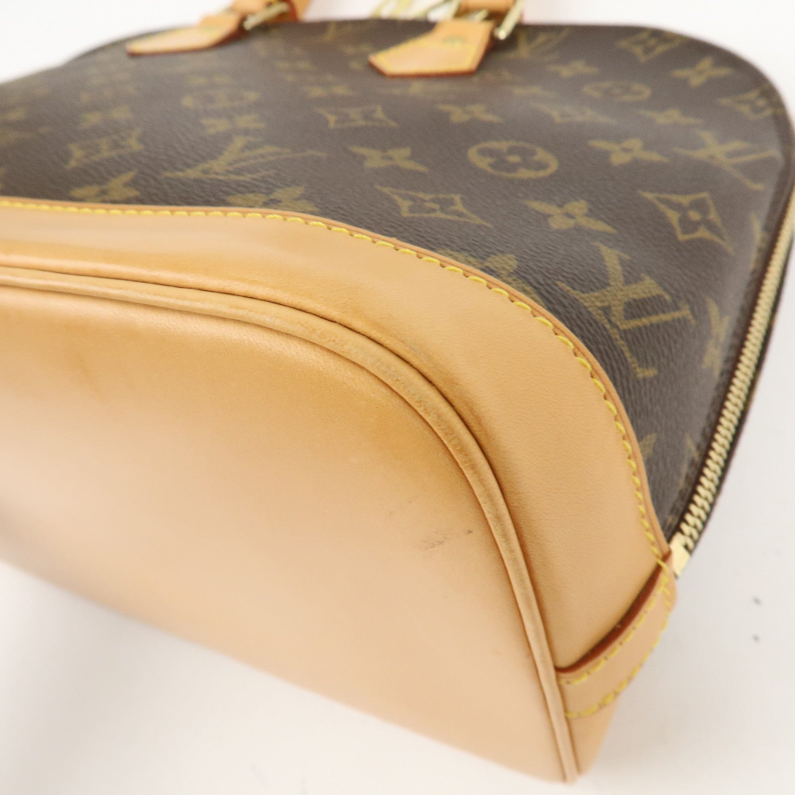 Louis Vuitton Monogram Alma Hand Bag Brown M51130