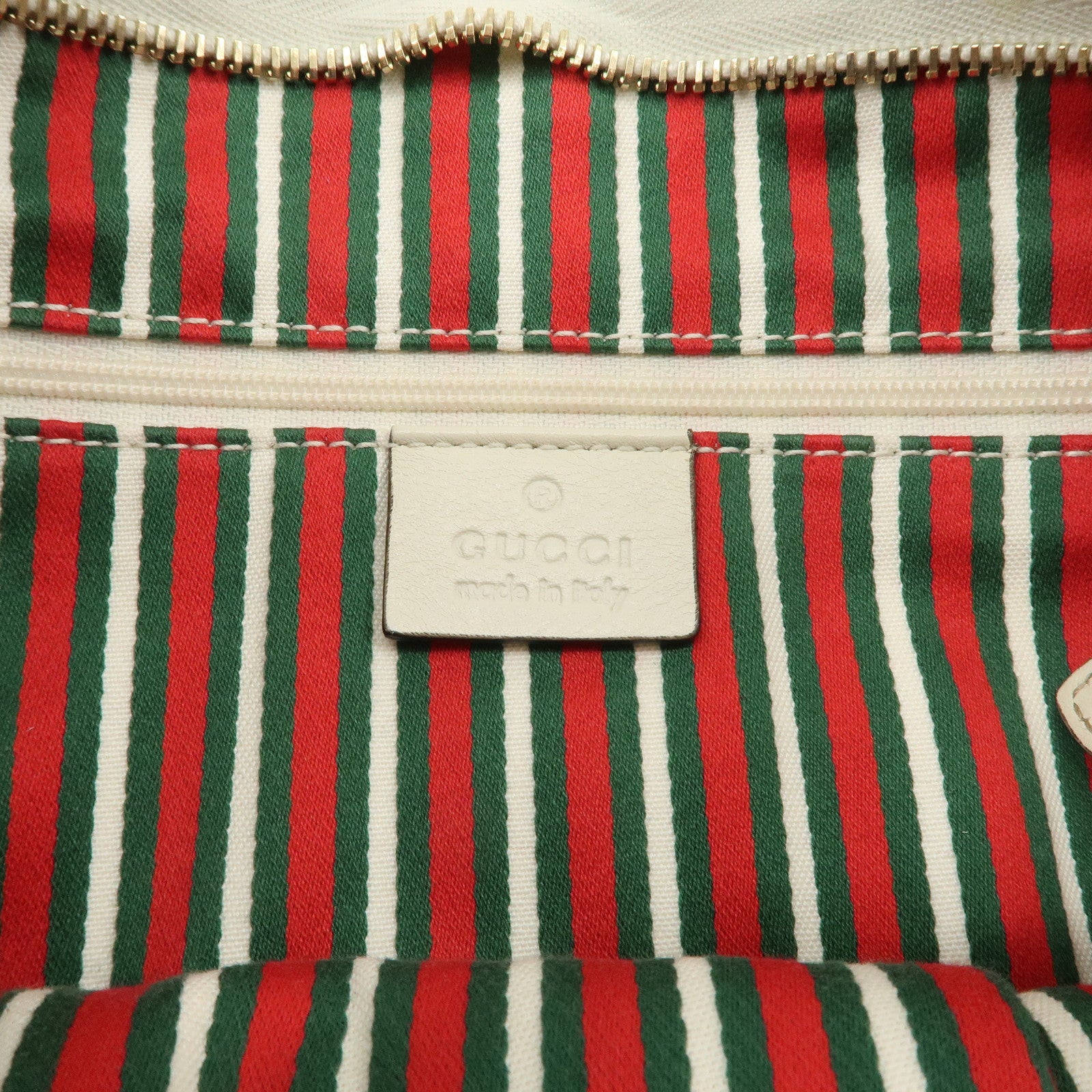 GUCCI Interlocking G GG Canvas Leather Shoulder Bag Beige 16998 Used