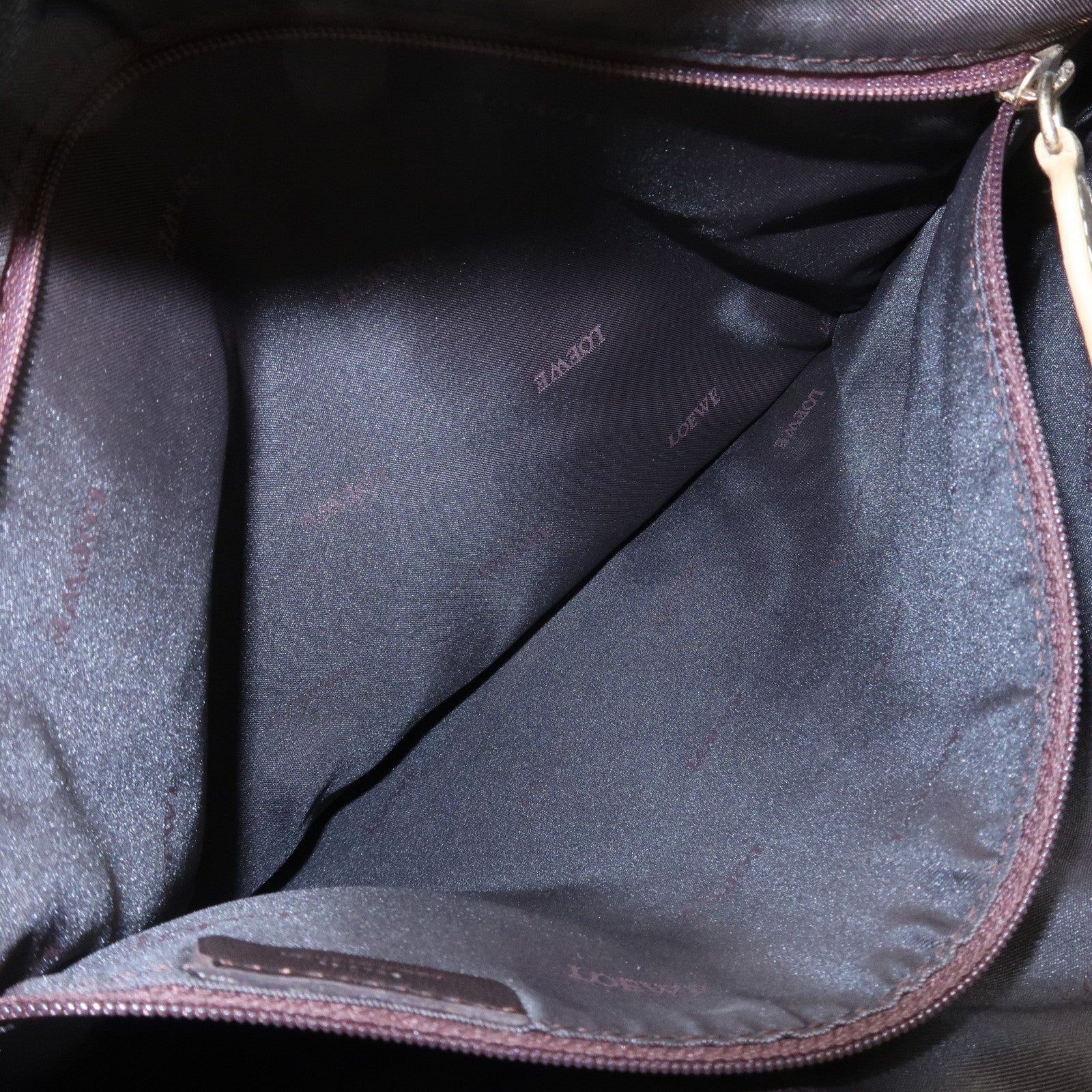 LOEWE Anagram Logo Leather Tote Bag Hand Bag Champagne Gold