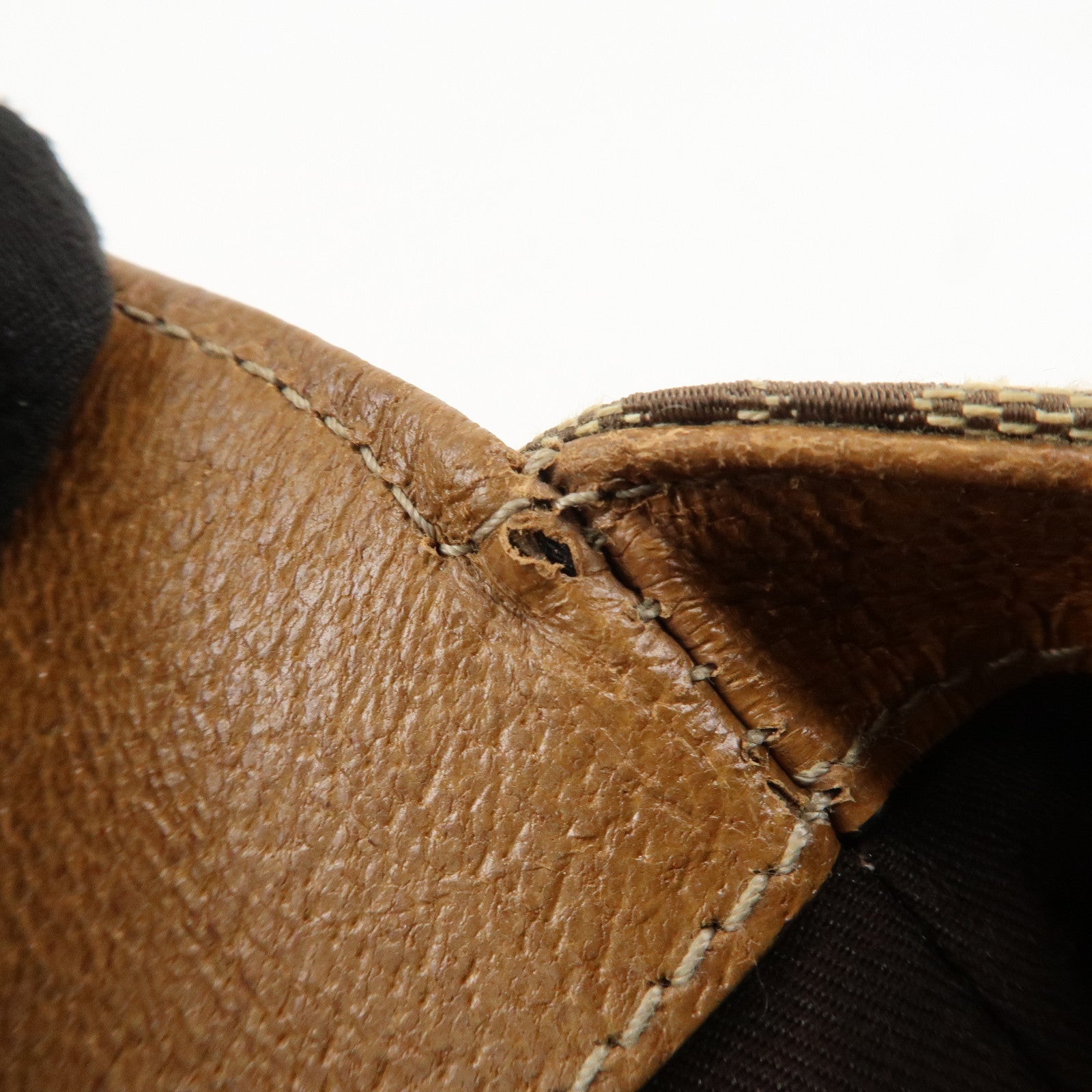 GUCCI New Jackie GG Canvas Leather Shoulder Bag Brown 124407 Used