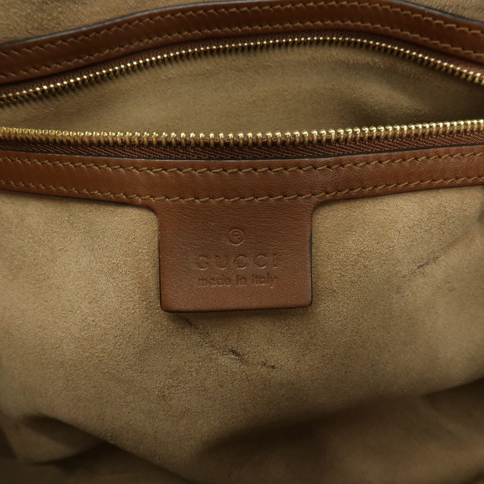 GUCCI GG Supreme PVC Leather Chain Shoulder Bag Beige Brown 479197