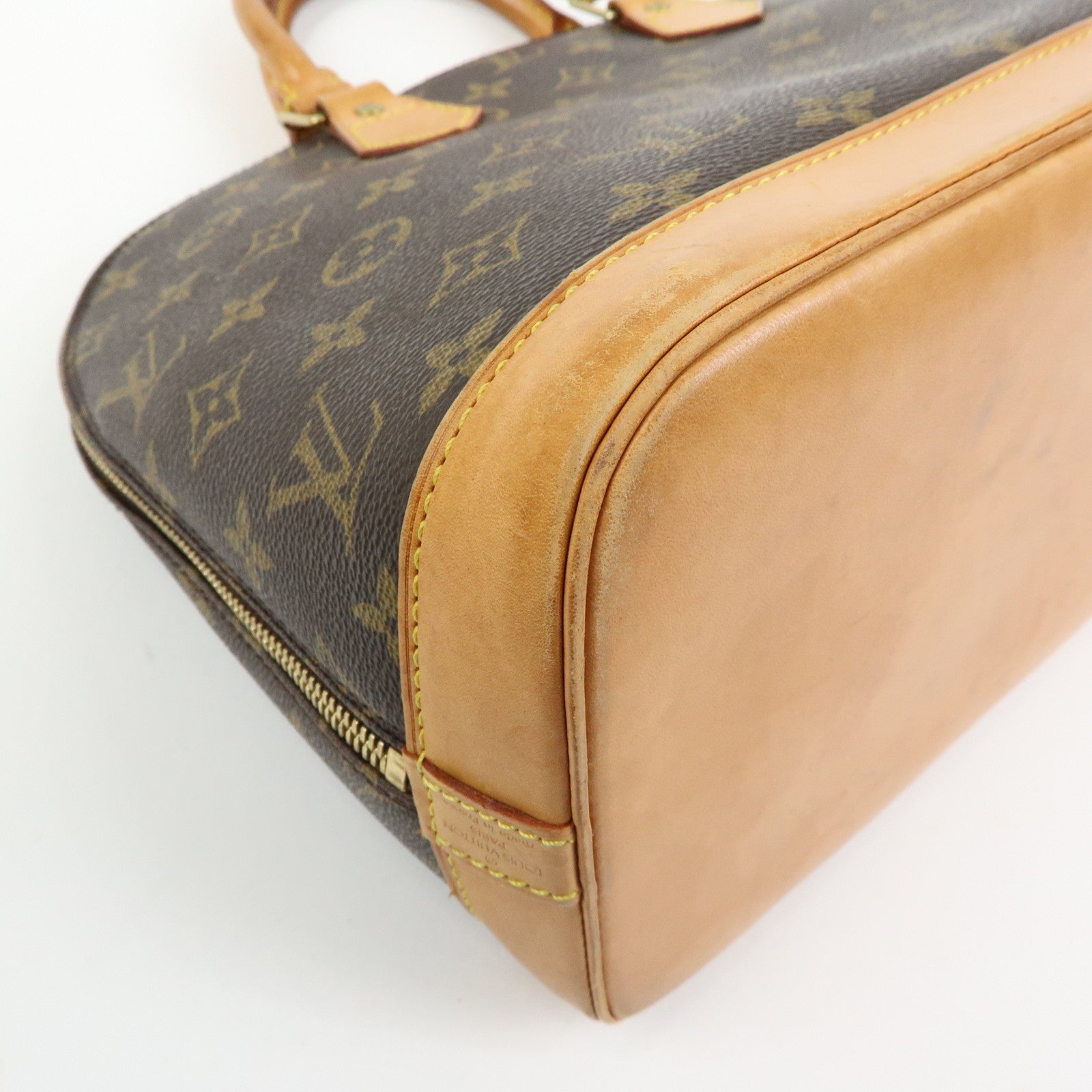 Louis Vuitton Monogram Alma Hand Bag Brown M51130