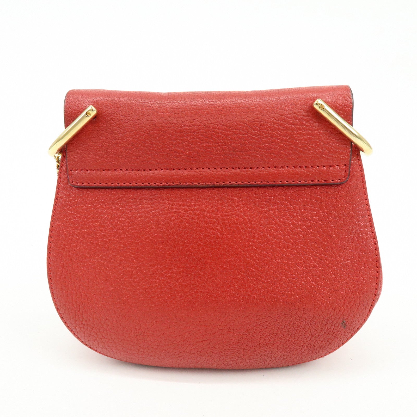 Chloe Drew Leather Chain Shoulder Bag Crossbody Bag Red