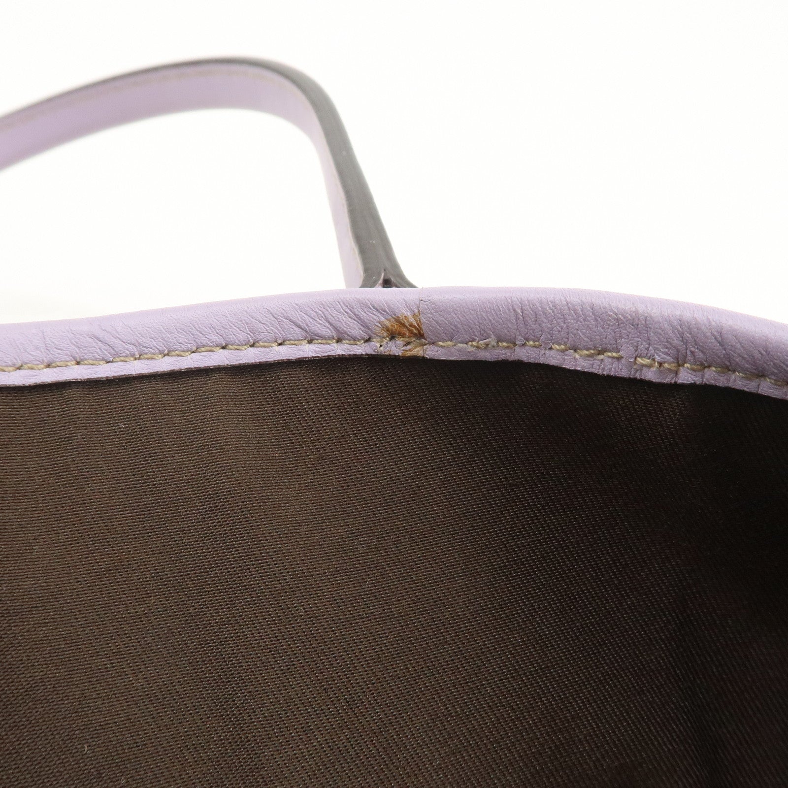 GUCCI Princy GG Canvas Leather Tote Bag Beige Light Purple 163805