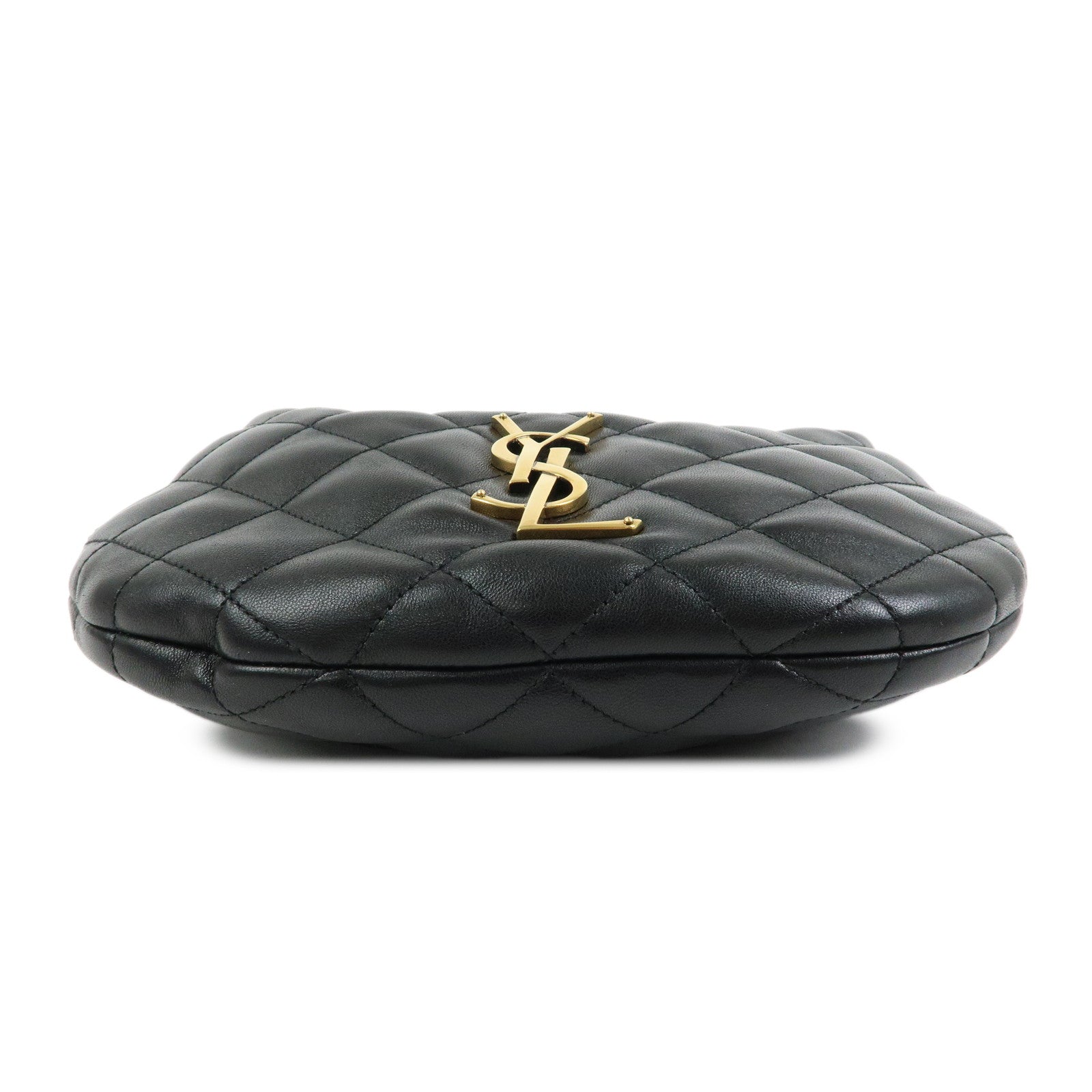 SAINT LAURENT PARIS ICARINO Quilting Nappa Leather Hand Bag Black