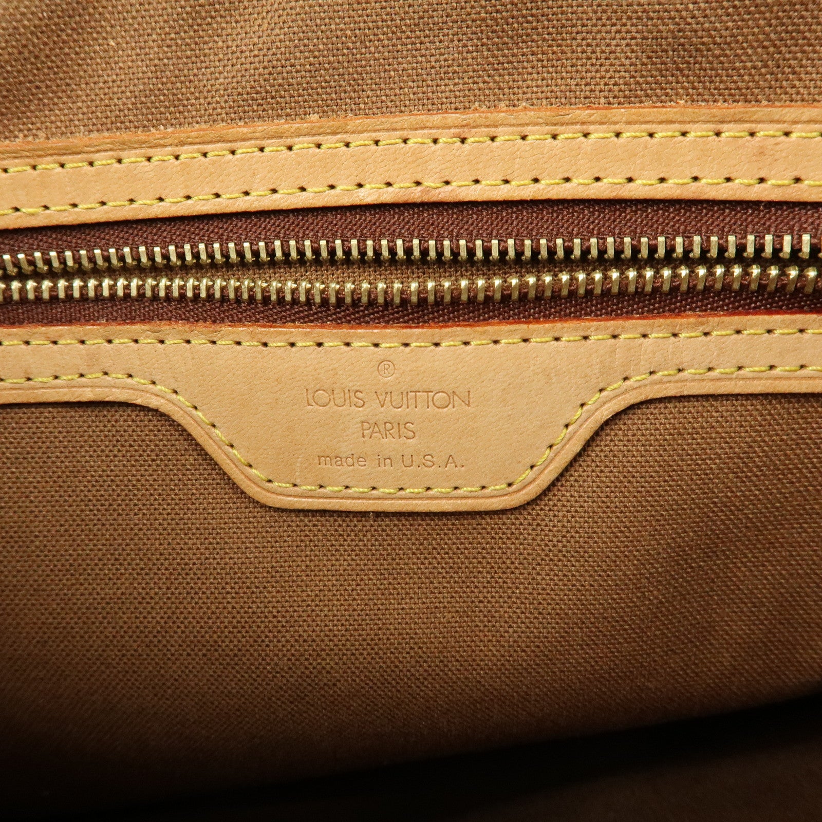 Louis Vuitton Monogram Cabas Piano Tote Bag Hand Bag Brown M51148