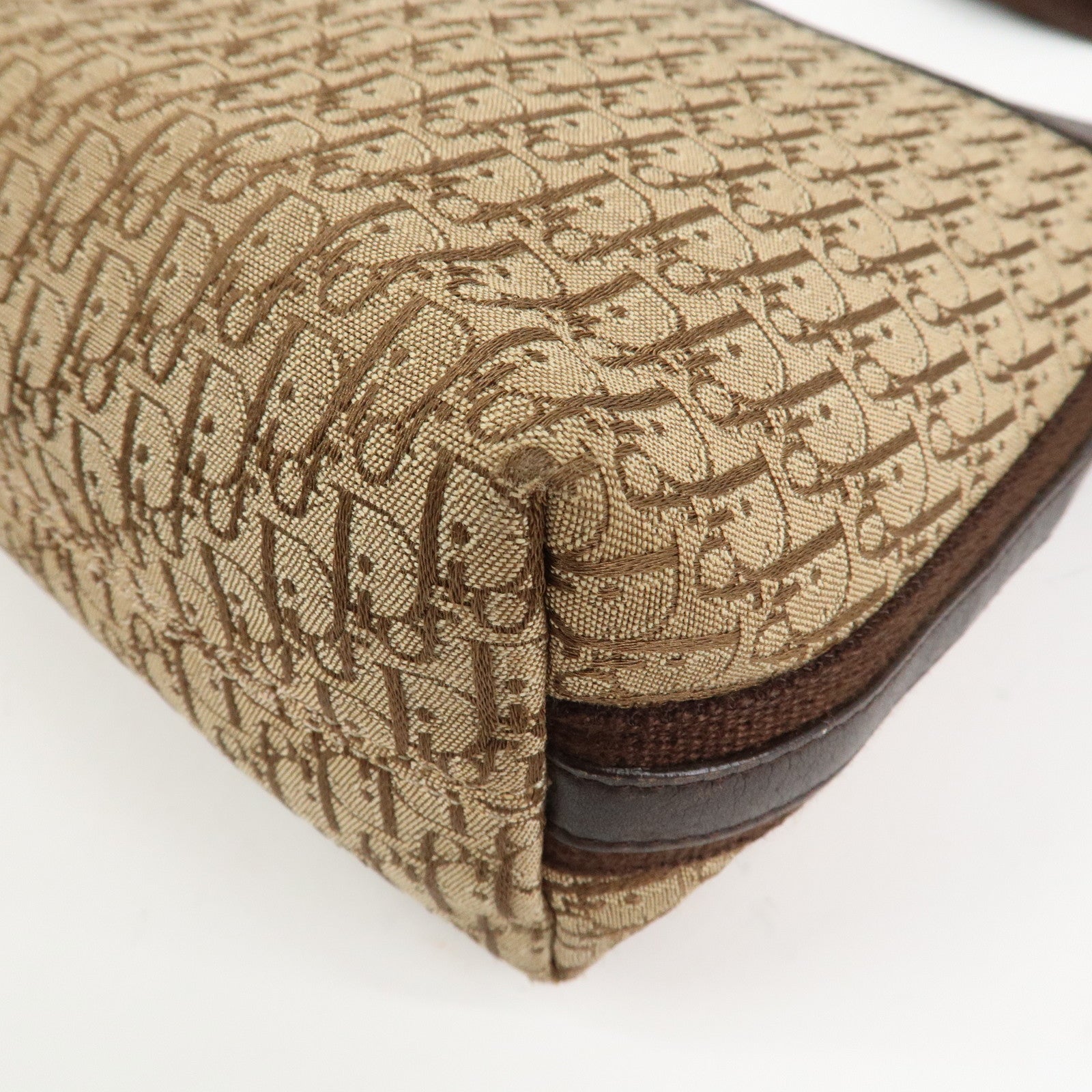 Christian Dior Street Chic Trotter Canvas Leather Shoulder Bag