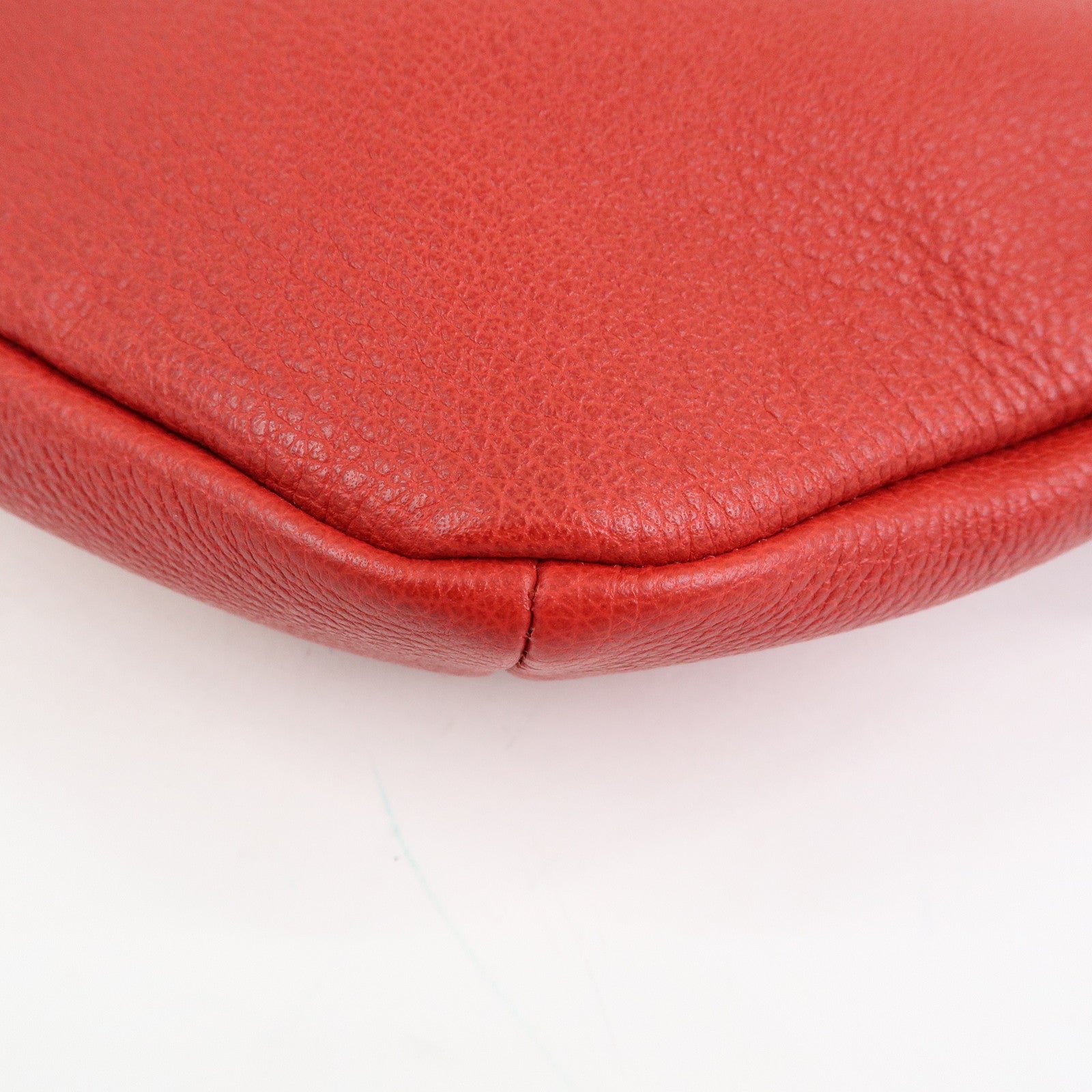 GUCCI Sherry Leather Waist Bag Crossbody Bag Red 530412