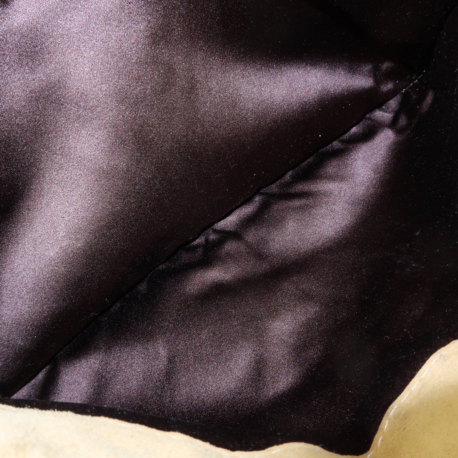 FENDI Suede Leather Shoulder Bag Hand Bag Yellow Beige 26569