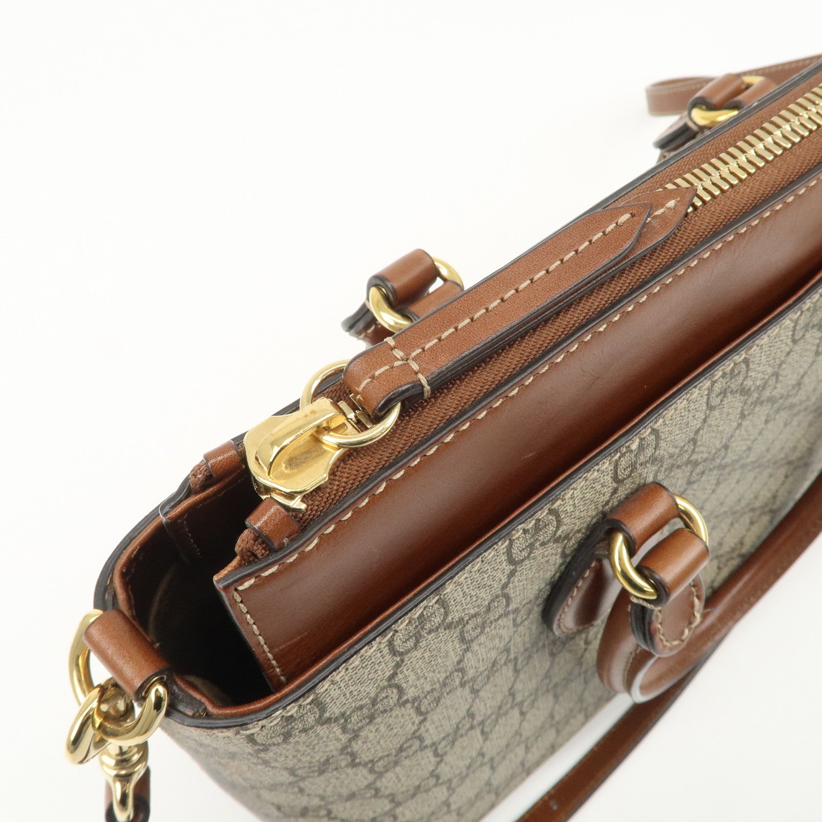 GUCCI GG Supreme GG Supreme 2WAY Bag Hand Bag Beige 409534