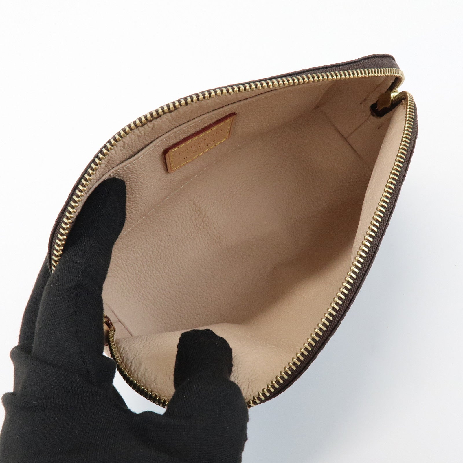 Louis Vuitton Monogram Pochette Cosmetic Pouch Brown M47515
