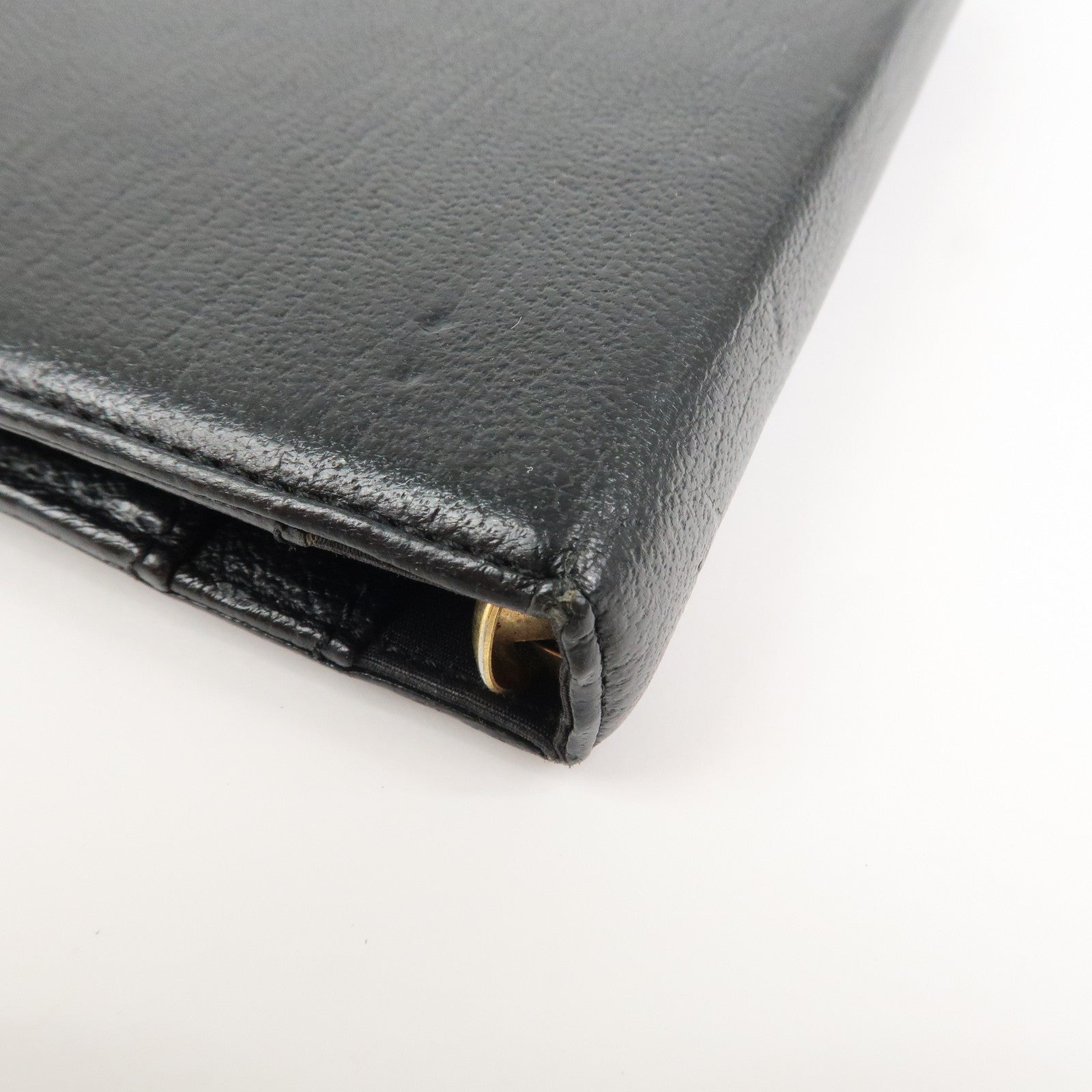CHANEL COCO Mark Leather Planner Cover Agenda Black