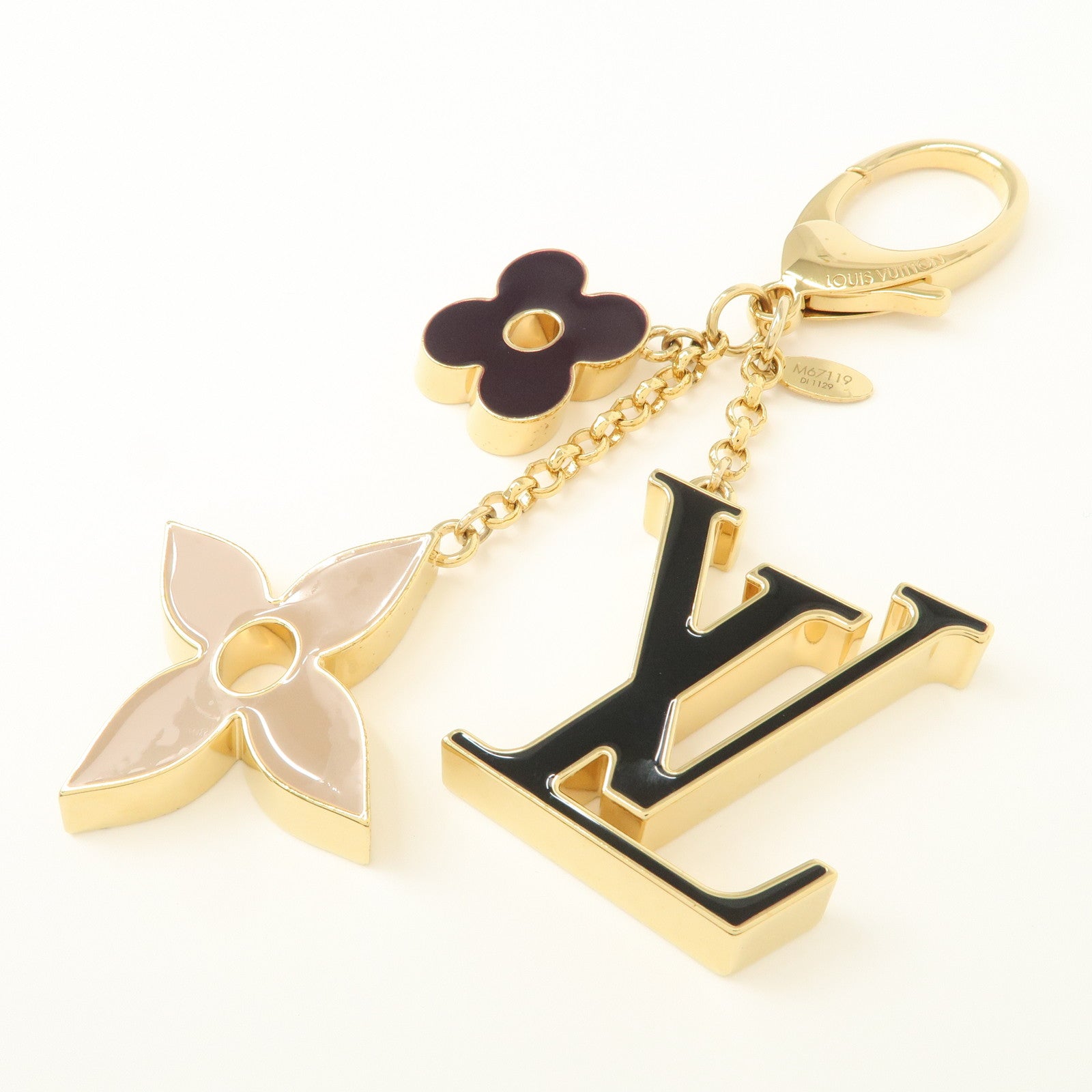 Louis Vuitton Fleur de Monogram Key Chain Bag Charm M67119