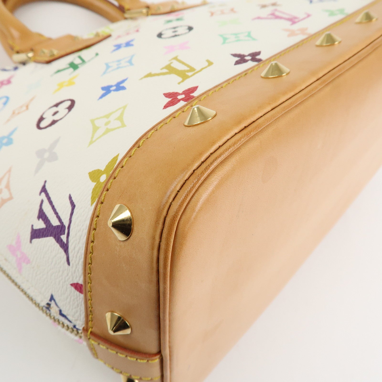 Louis Vuitton Monogram Alma PM Hand Bag Blanc Multicolor M92647 Used