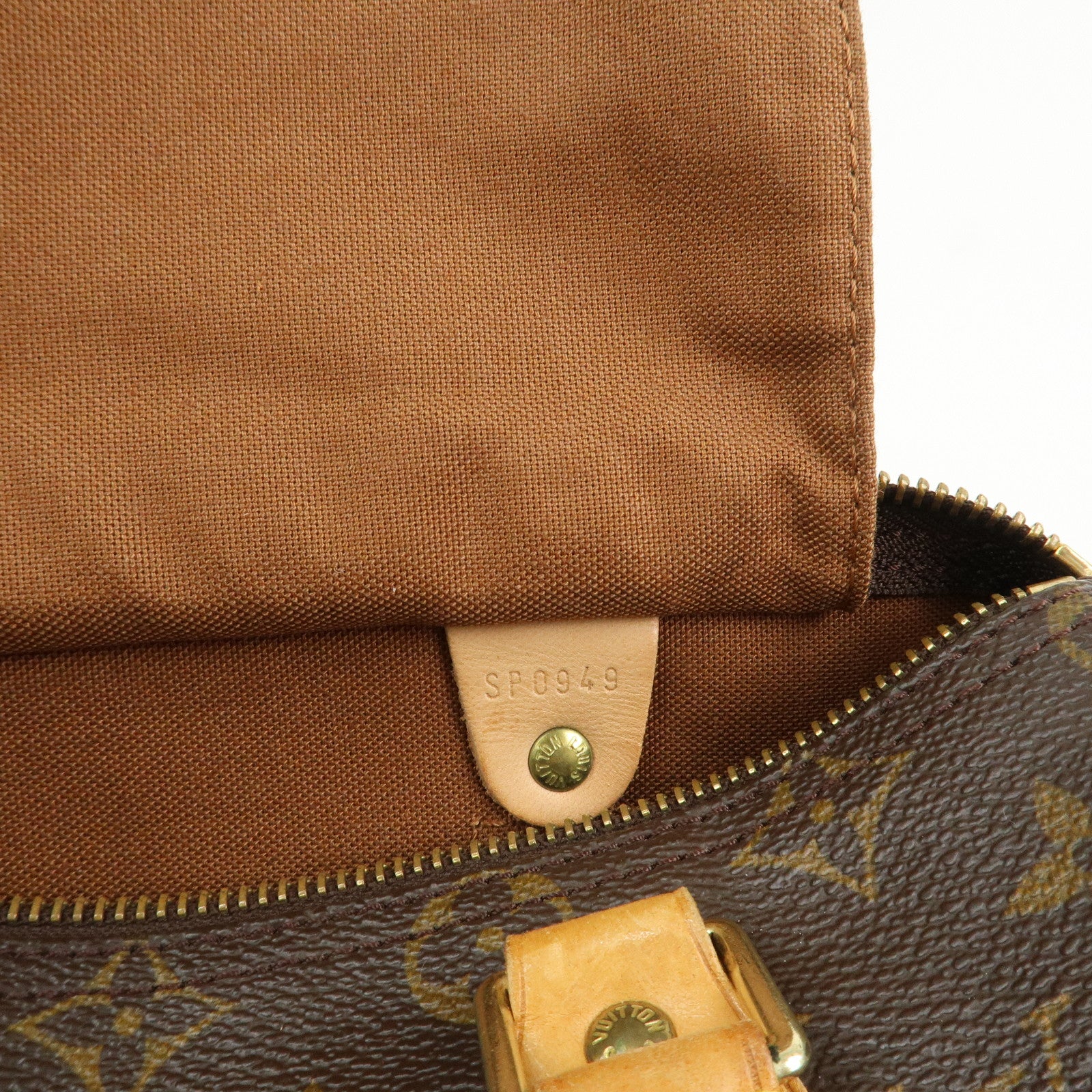 Louis Vuitton Monogram Canvas Leather Speedy 25 Boston Bag Brown M41528